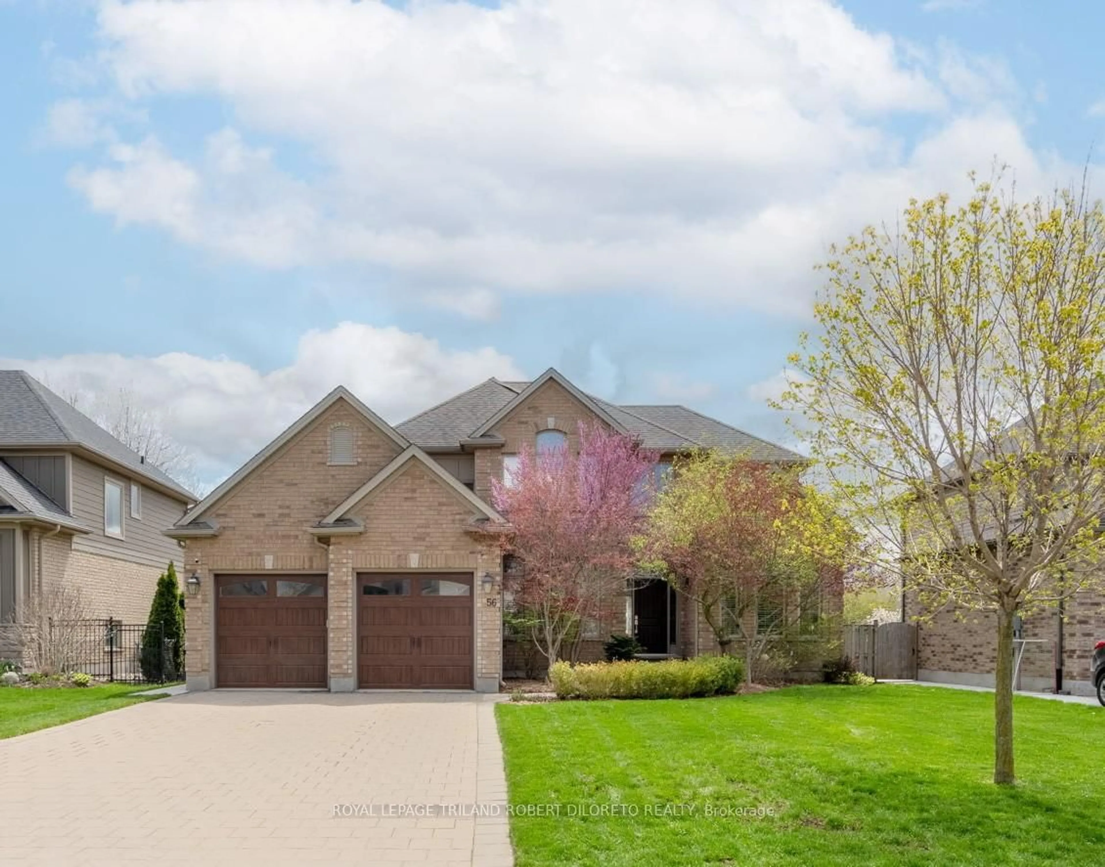 Home with brick exterior material, street for 56 Fieldstone Cres, Middlesex Centre Ontario N0L 1R0