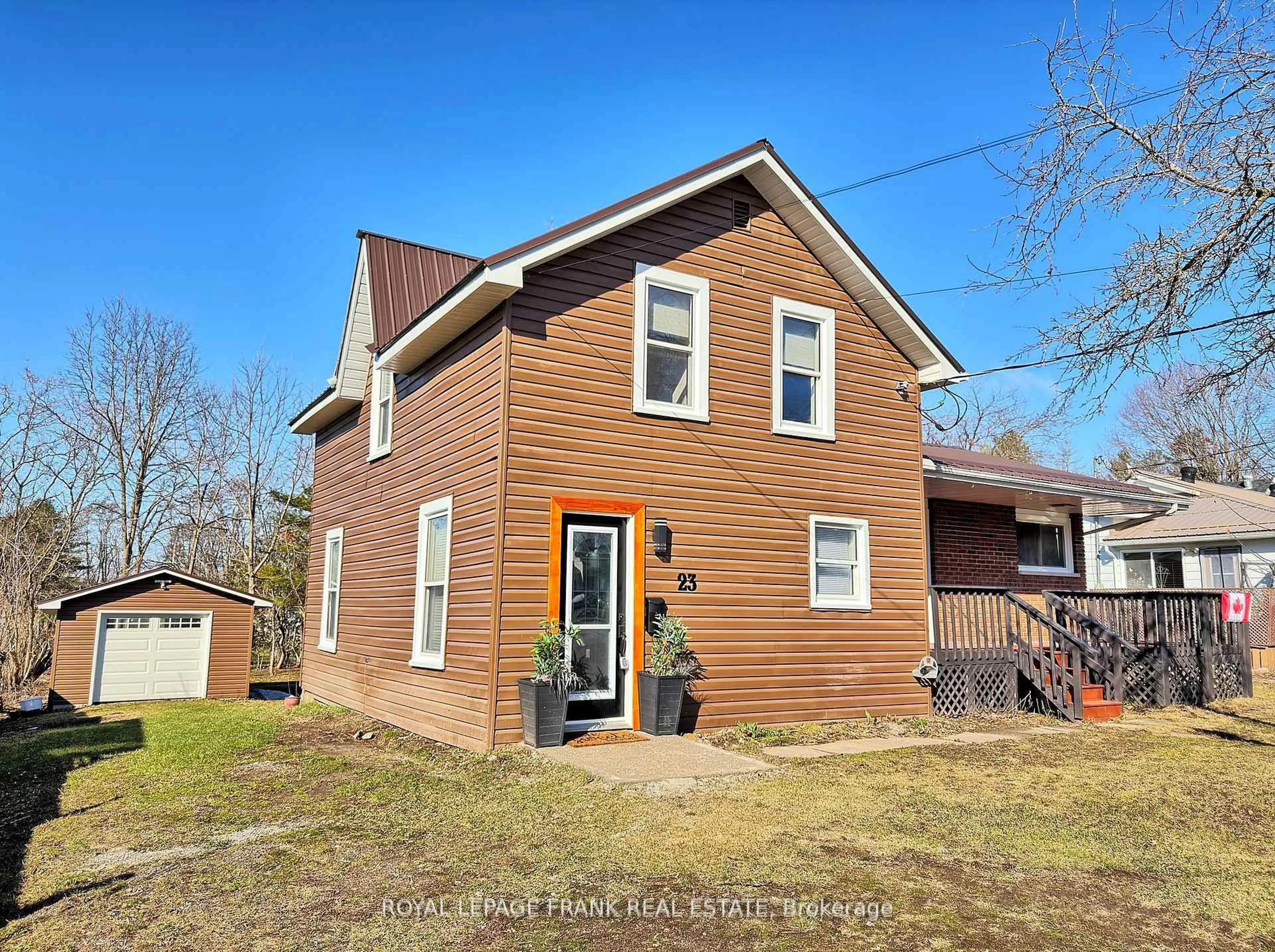A pic from outside/outdoor area/front of a property/back of a property/a pic from drone, building for 23 N Hastings Ave, Limoges Ontario K0K 2M0