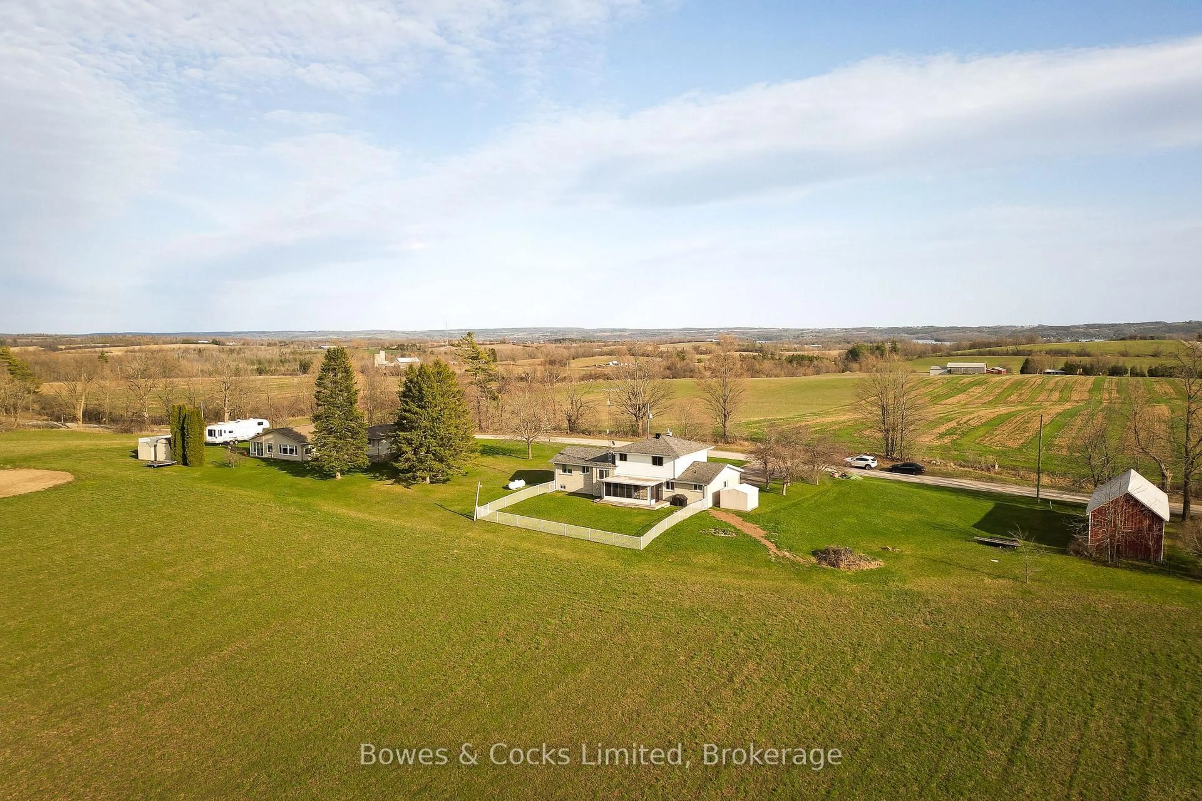 A pic from outside/outdoor area/front of a property/back of a property/a pic from drone, water/lake/river/ocean view for 952 3rd Line, Otonabee-South Monaghan Ontario K9J 6Y3