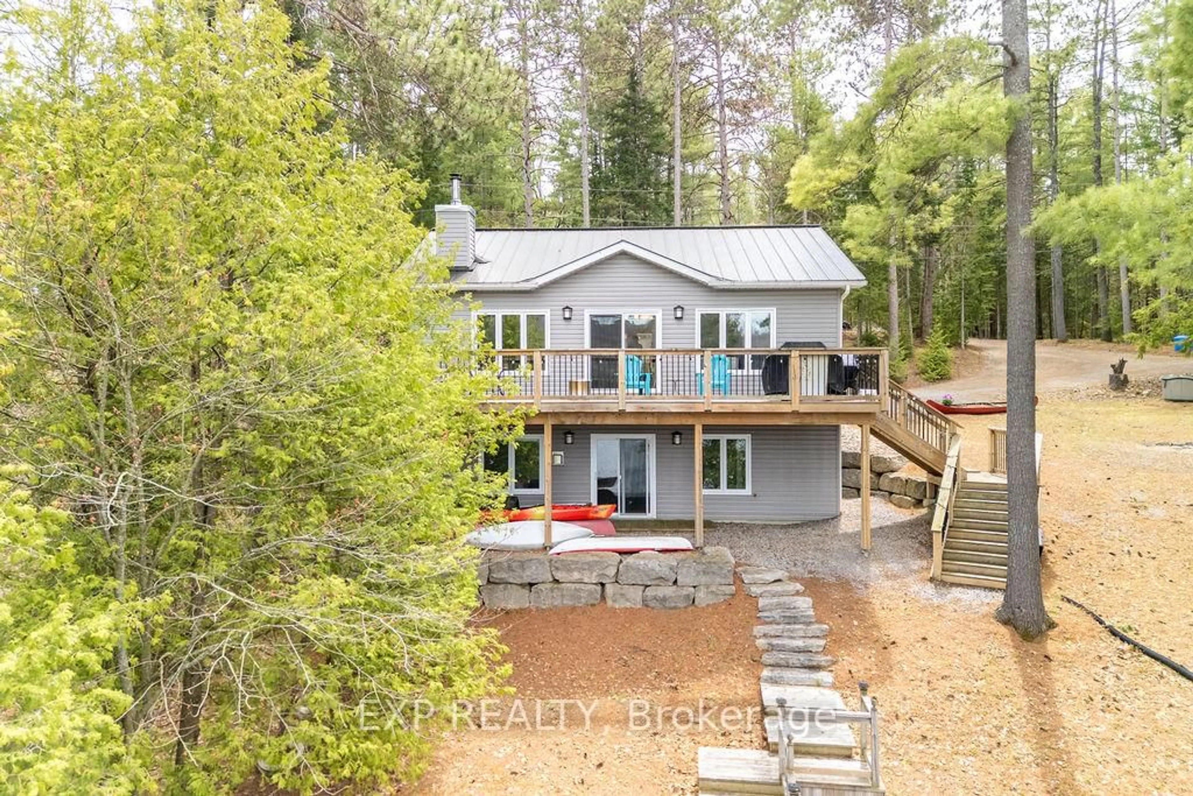 A pic from outside/outdoor area/front of a property/back of a property/a pic from drone, forest/trees view for 248 Roach Way, Haley Station Ontario K0J 1Y0