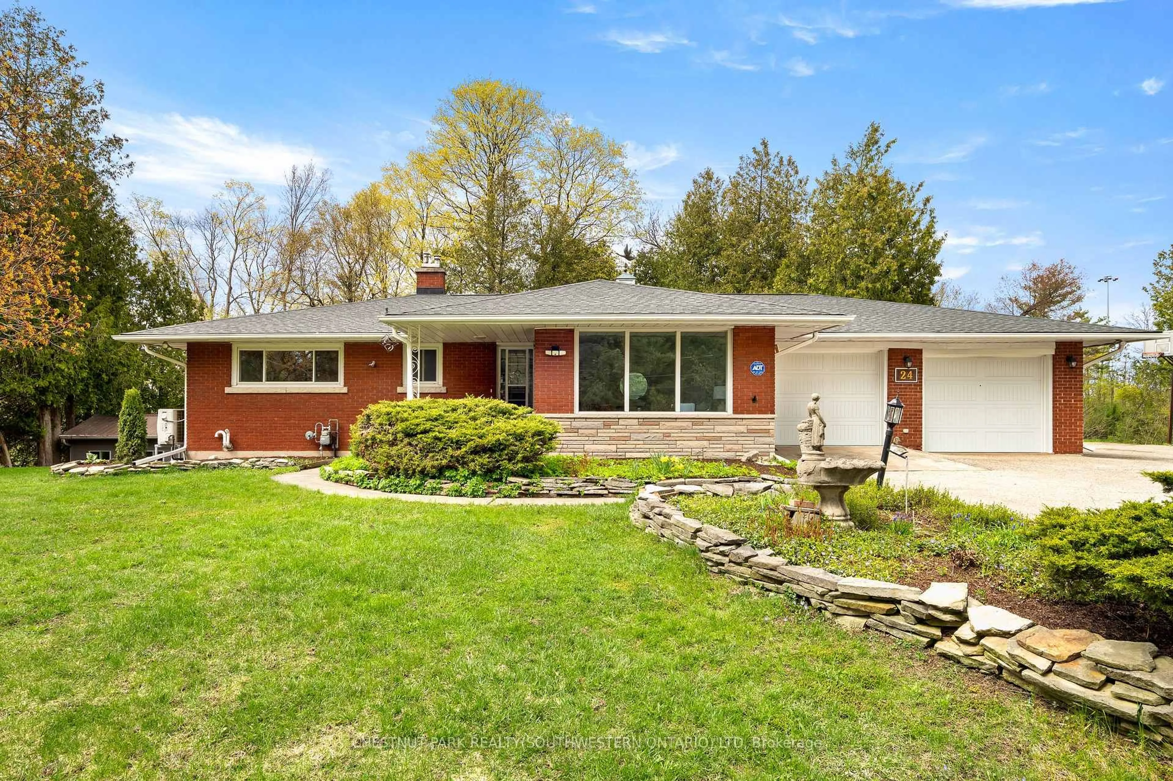 Home with brick exterior material, street for 24 Grand Hill Dr, Kitchener Ontario N2P 2E4