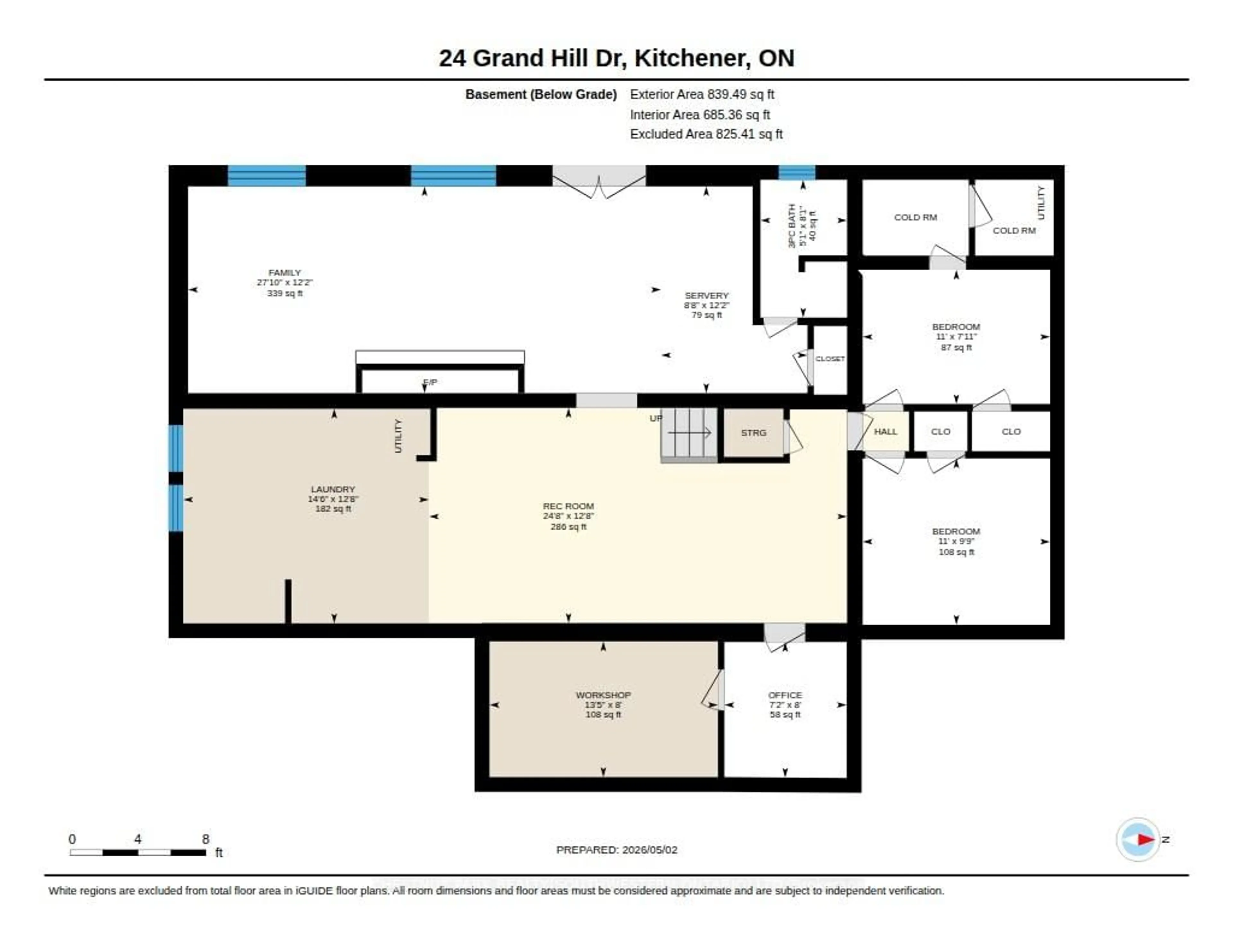 Floor plan for 24 Grand Hill Dr, Kitchener Ontario N2P 2E4