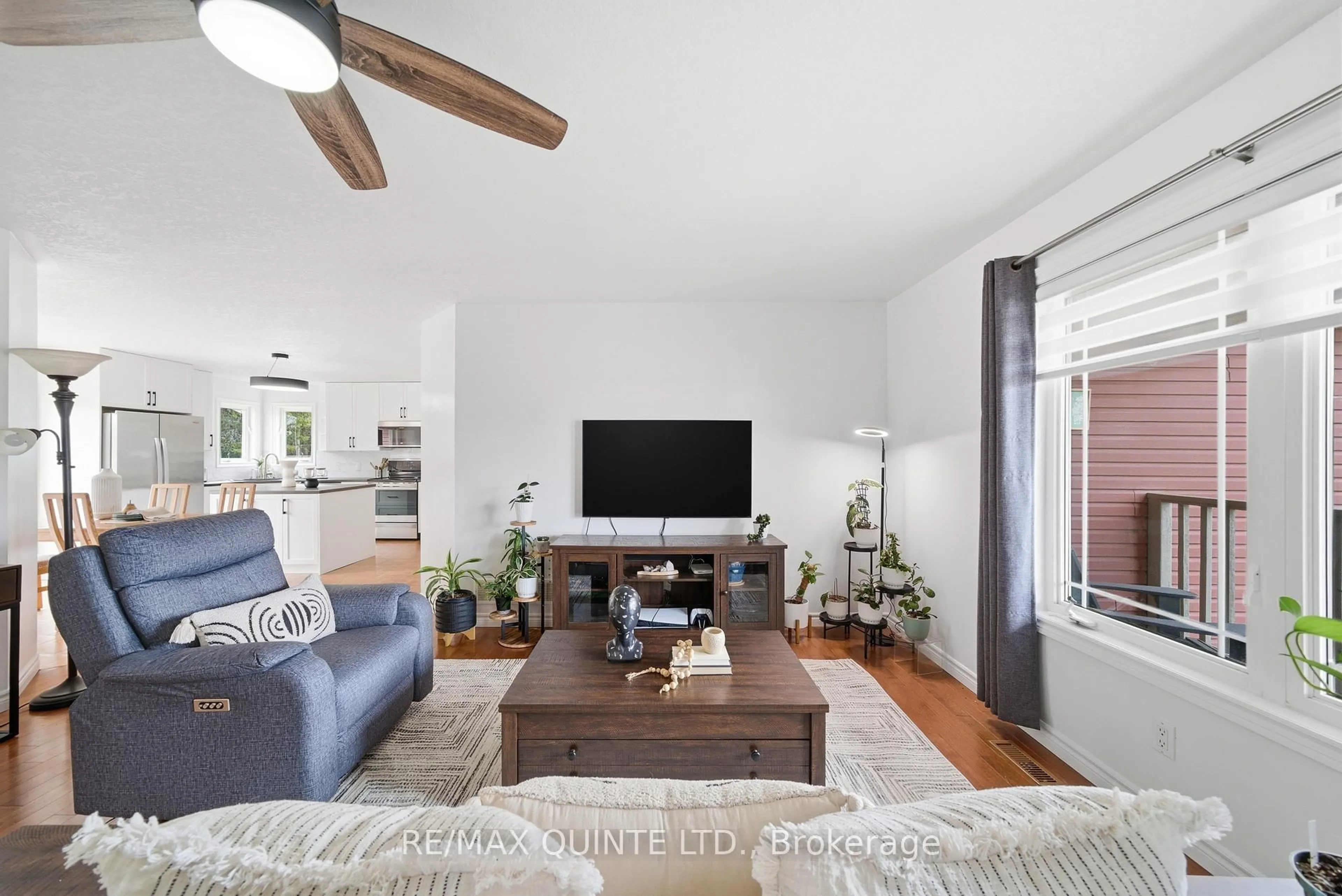 Living room with furniture, wood/laminate floor for 75 Huffman Rd, Hastings Ontario K0K 2C0