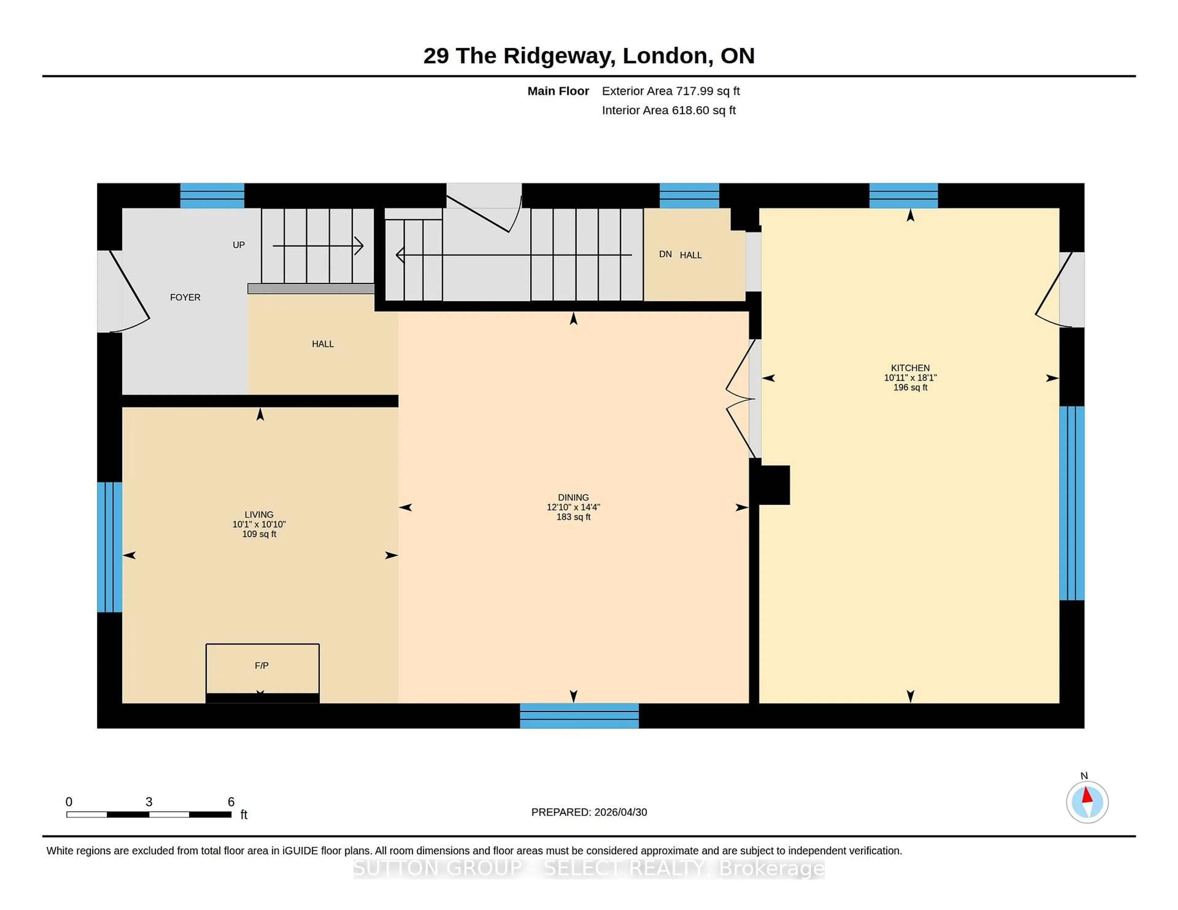Floor plan for 29 The Ridgeway, London South Ontario N6C 1A2