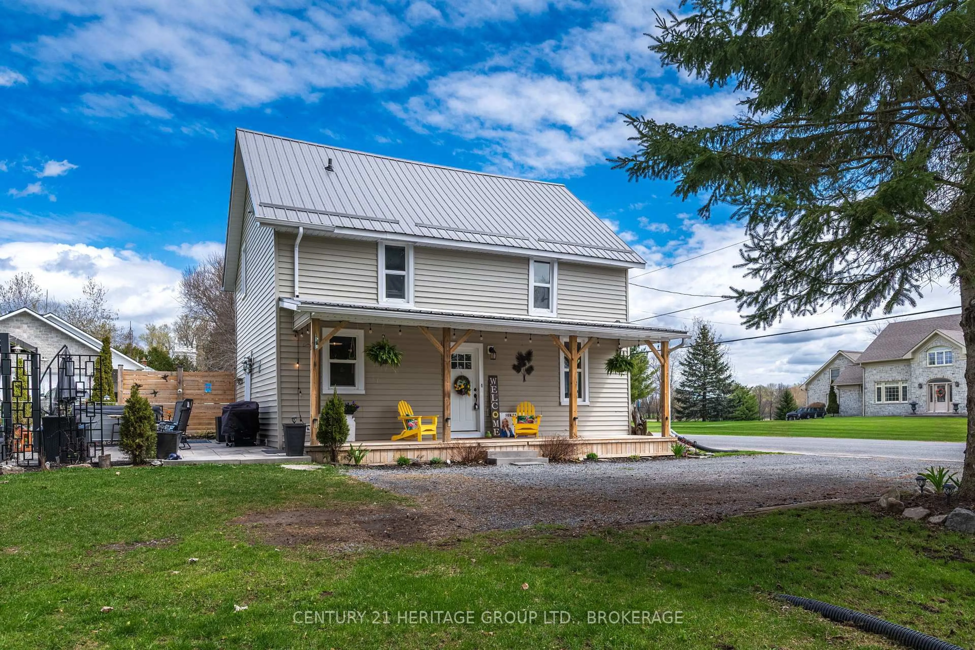 A pic from outside/outdoor area/front of a property/back of a property/a pic from drone, street for 269 Simmons Rd, Bissett Creek Ontario K0H 2H0