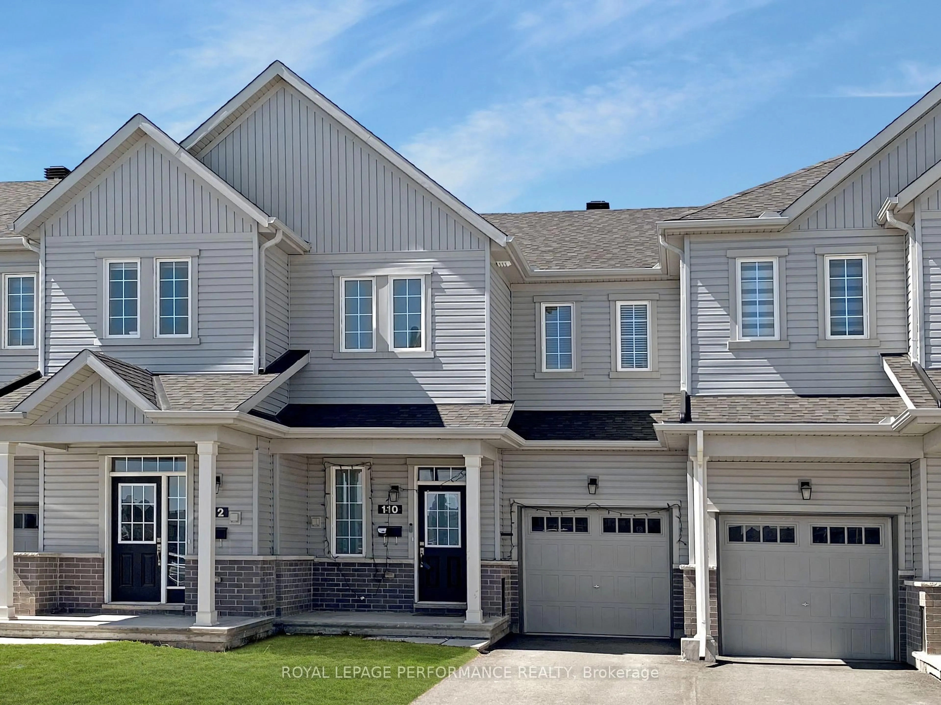 Home with vinyl exterior material, street for 110 Main Halyard Lane, Ottawa Ontario K2J 7B6