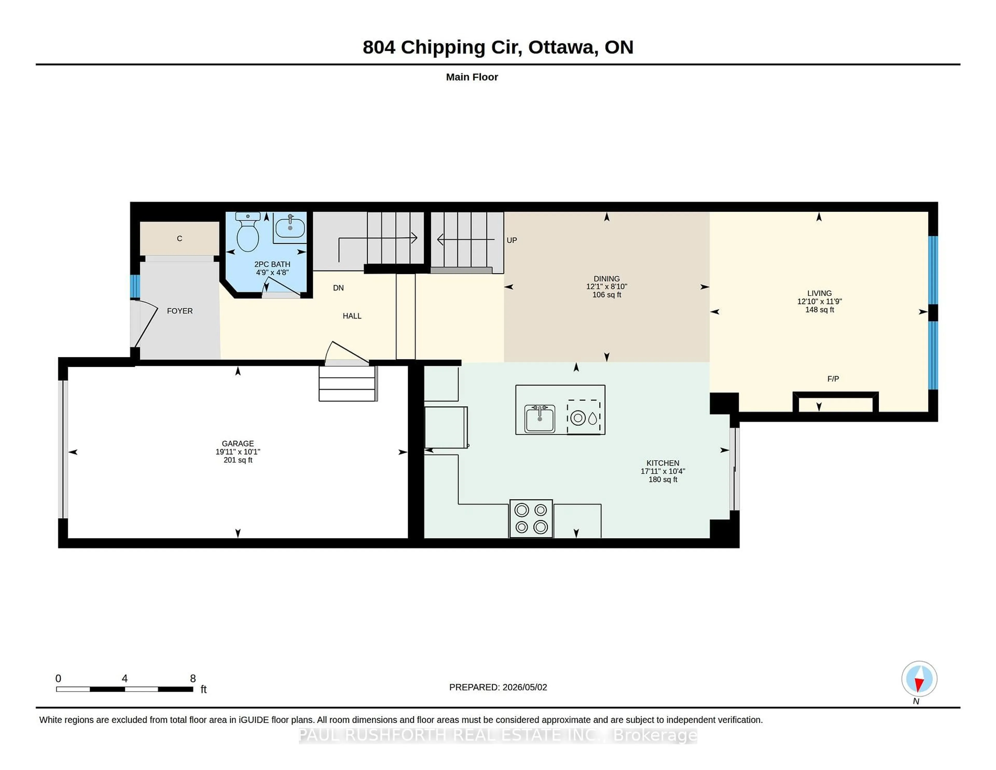 Floor plan for 804 Chipping Circ, Ottawa Ontario K4M 0E7