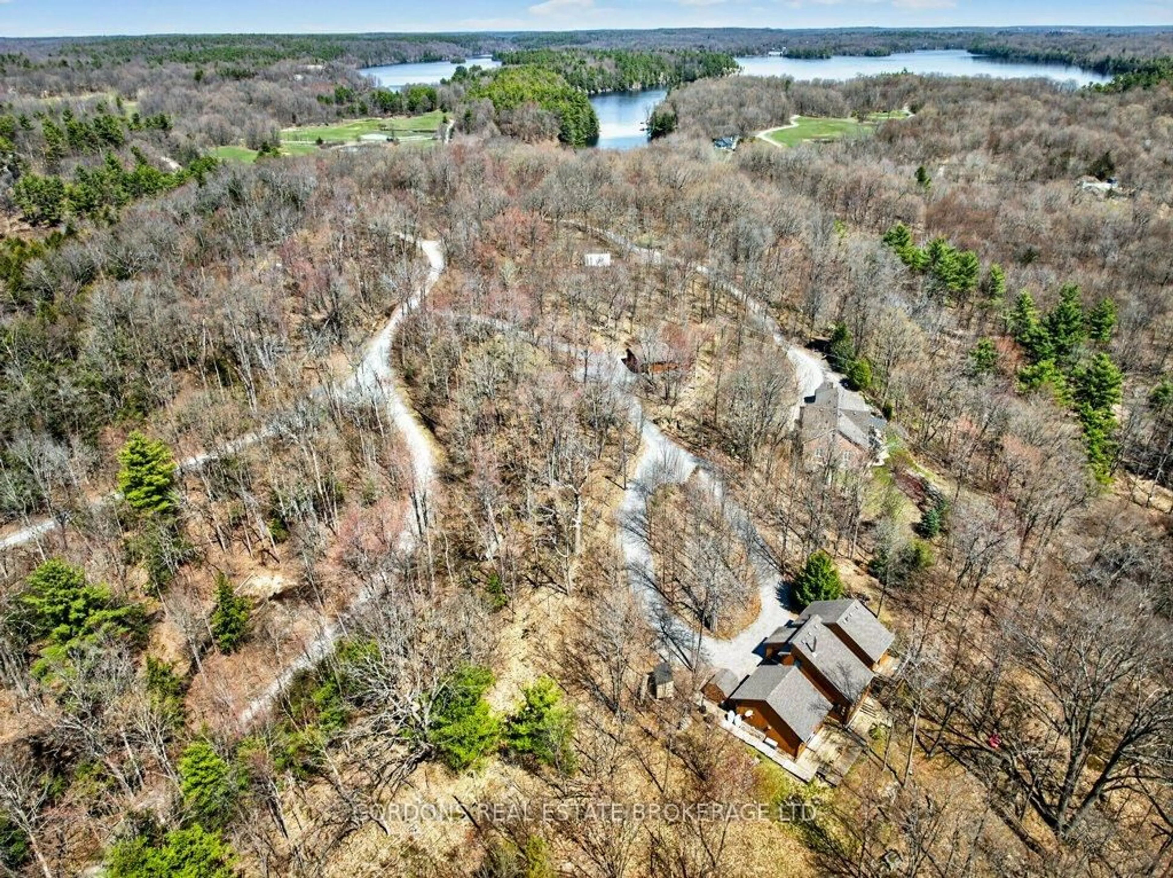 A pic from outside/outdoor area/front of a property/back of a property/a pic from drone, forest/trees view for 4820 Huntbach Lane, Battersea Ontario K0H 1H0