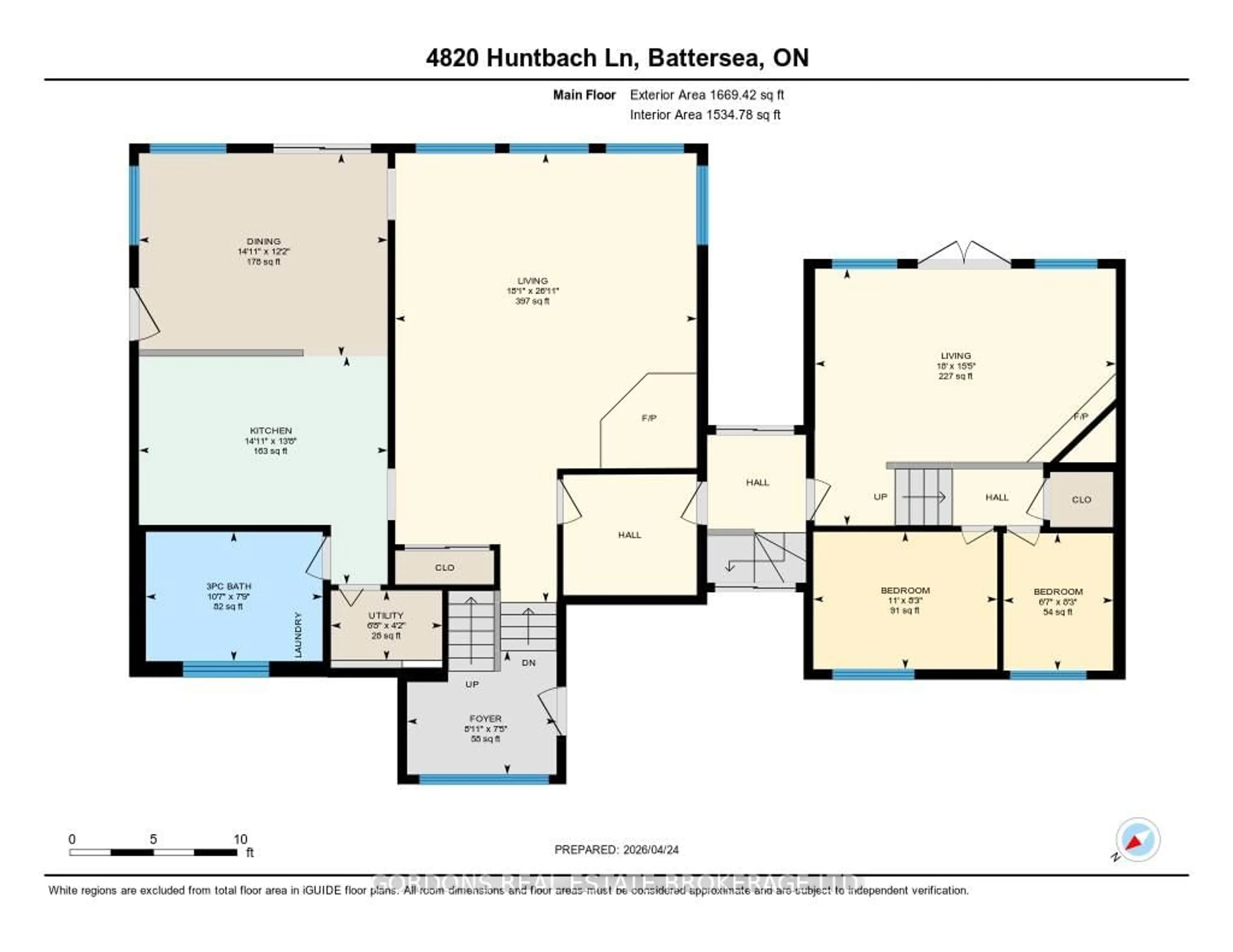 Floor plan for 4820 Huntbach Lane, Battersea Ontario K0H 1H0