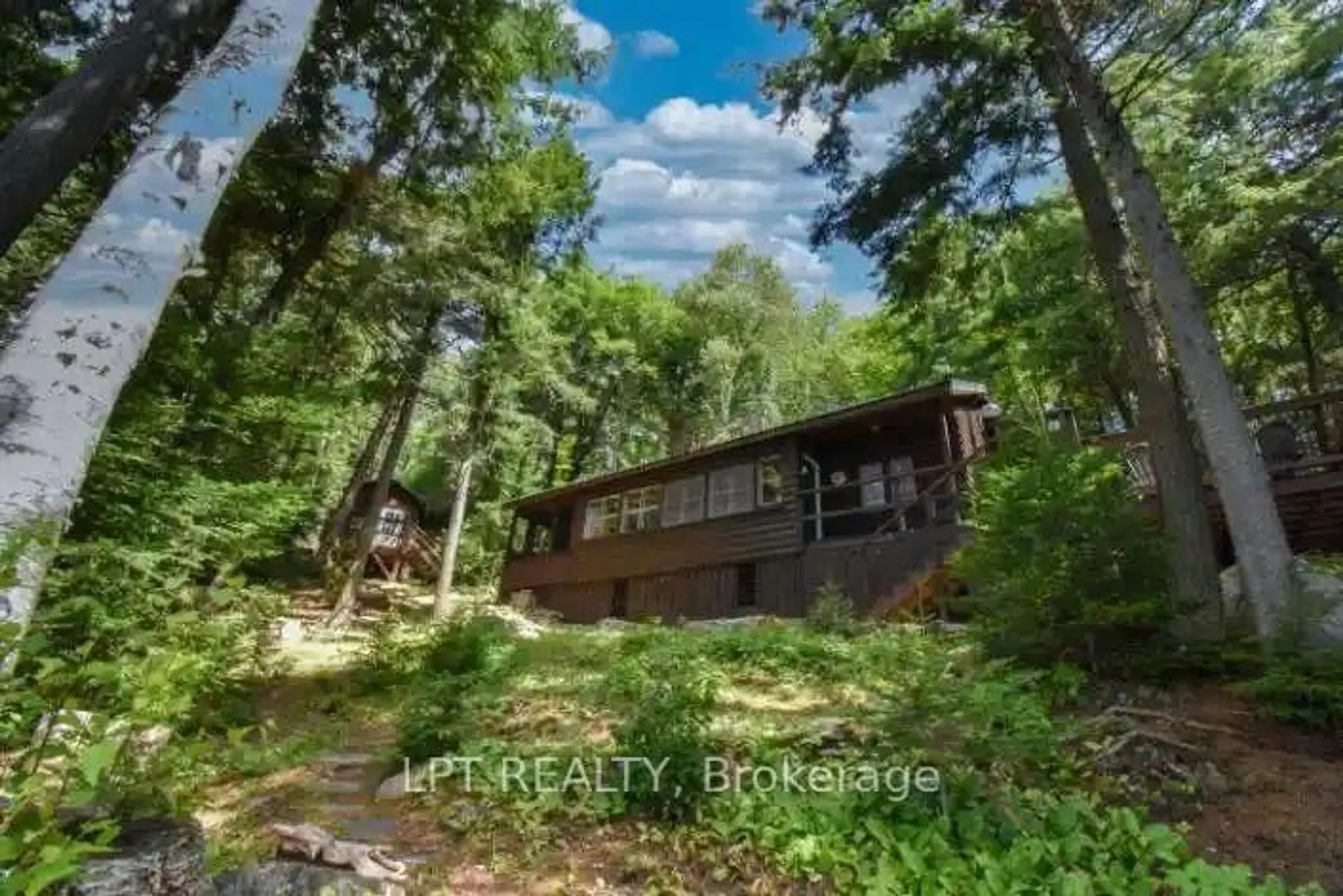 A pic from outside/outdoor area/front of a property/back of a property/a pic from drone, forest/trees view for 00 Highway 60 #1431, South Algonquin Ontario P1H 2G9