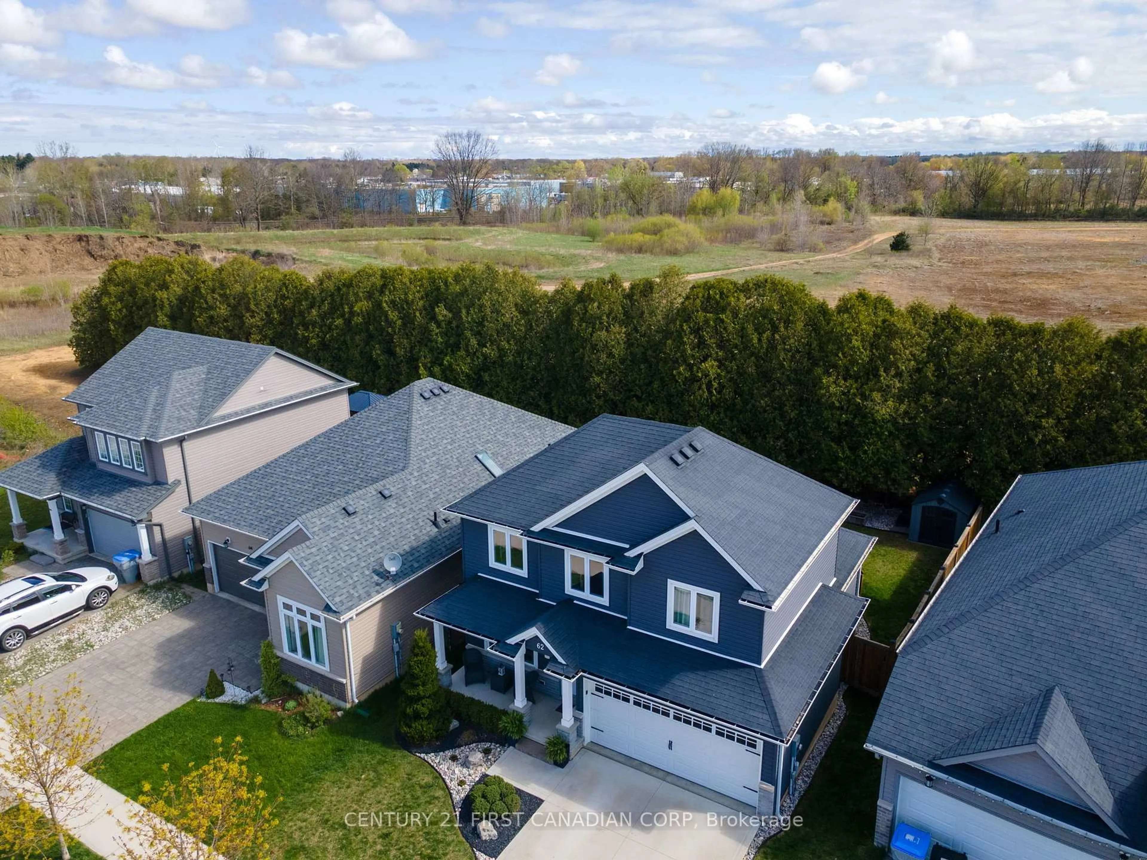 A pic from outside/outdoor area/front of a property/back of a property/a pic from drone, water/lake/river/ocean view for 62 Abbott St, Strathroy-Caradoc Ontario N7G 0B7