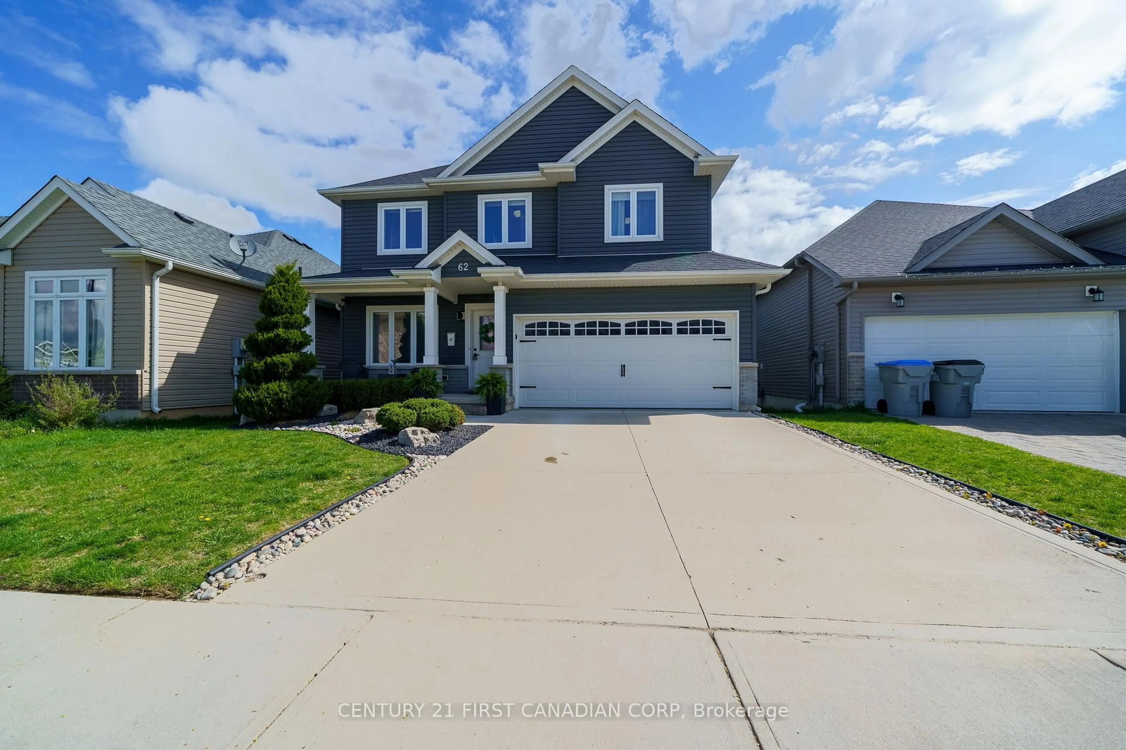 Home with vinyl exterior material, street for 62 Abbott St, Strathroy-Caradoc Ontario N7G 0B7