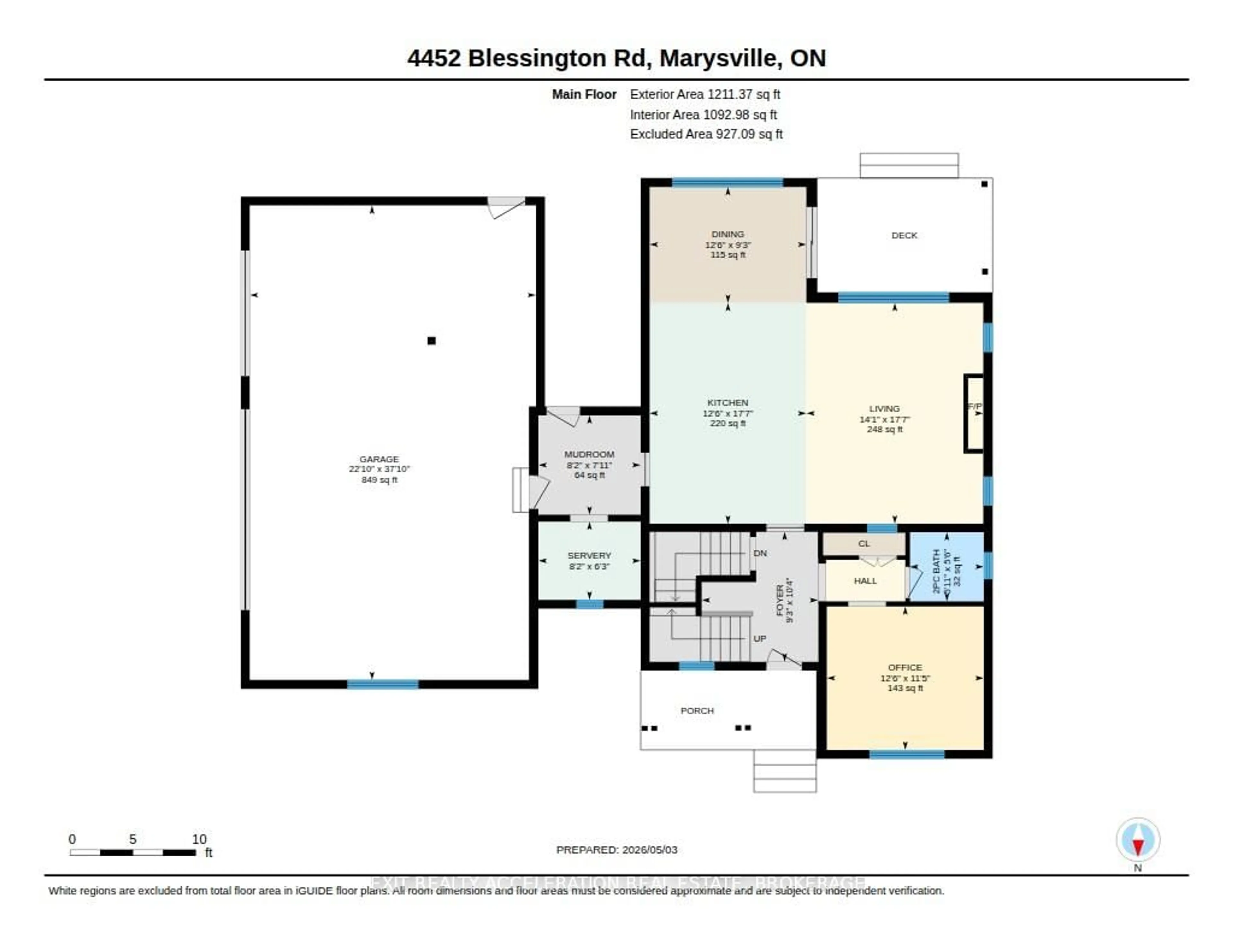 Floor plan for 4452 Blessington Rd, Shannonville Ontario K0K 2N0
