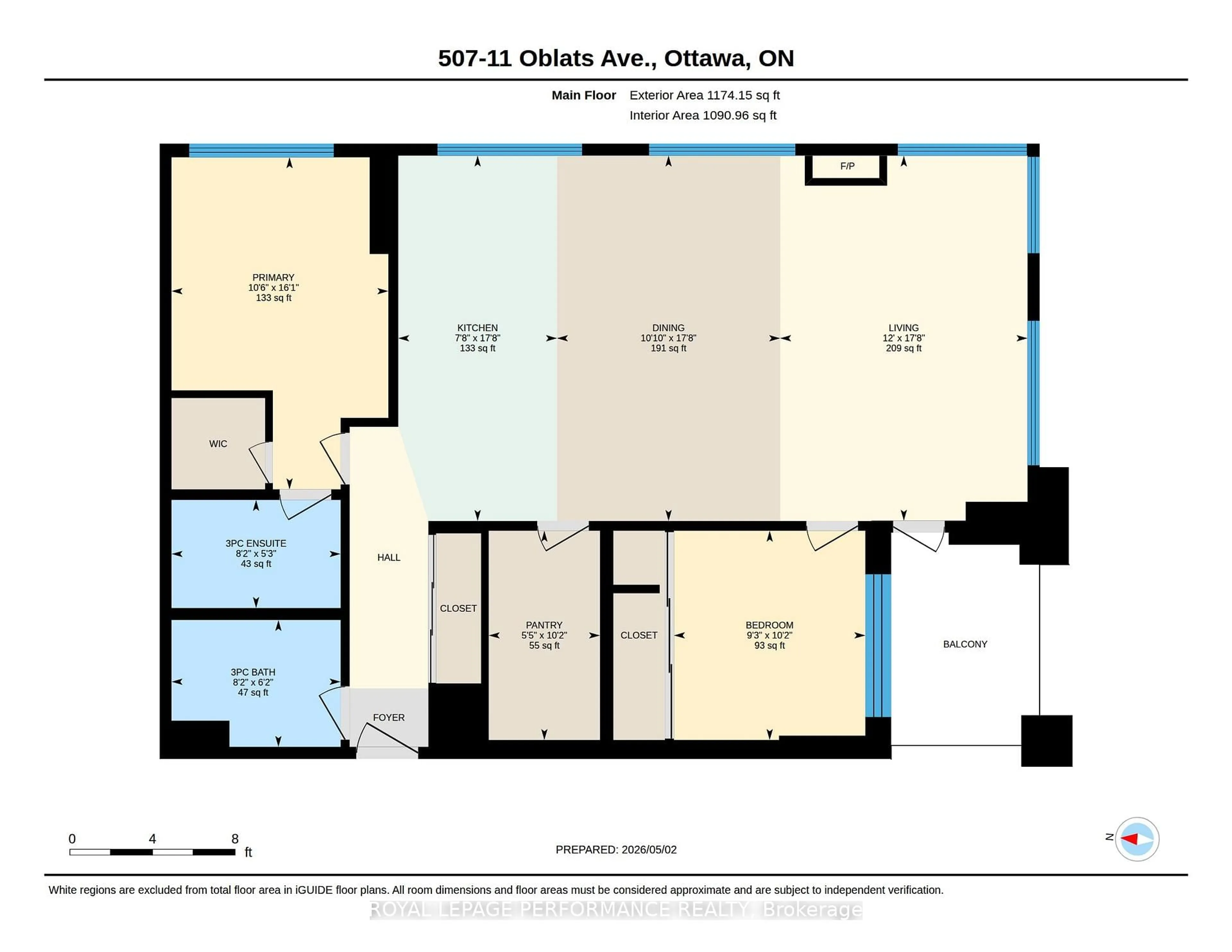 Floor plan for 11 Oblats Ave #507, Ottawa Ontario K1S 5V8