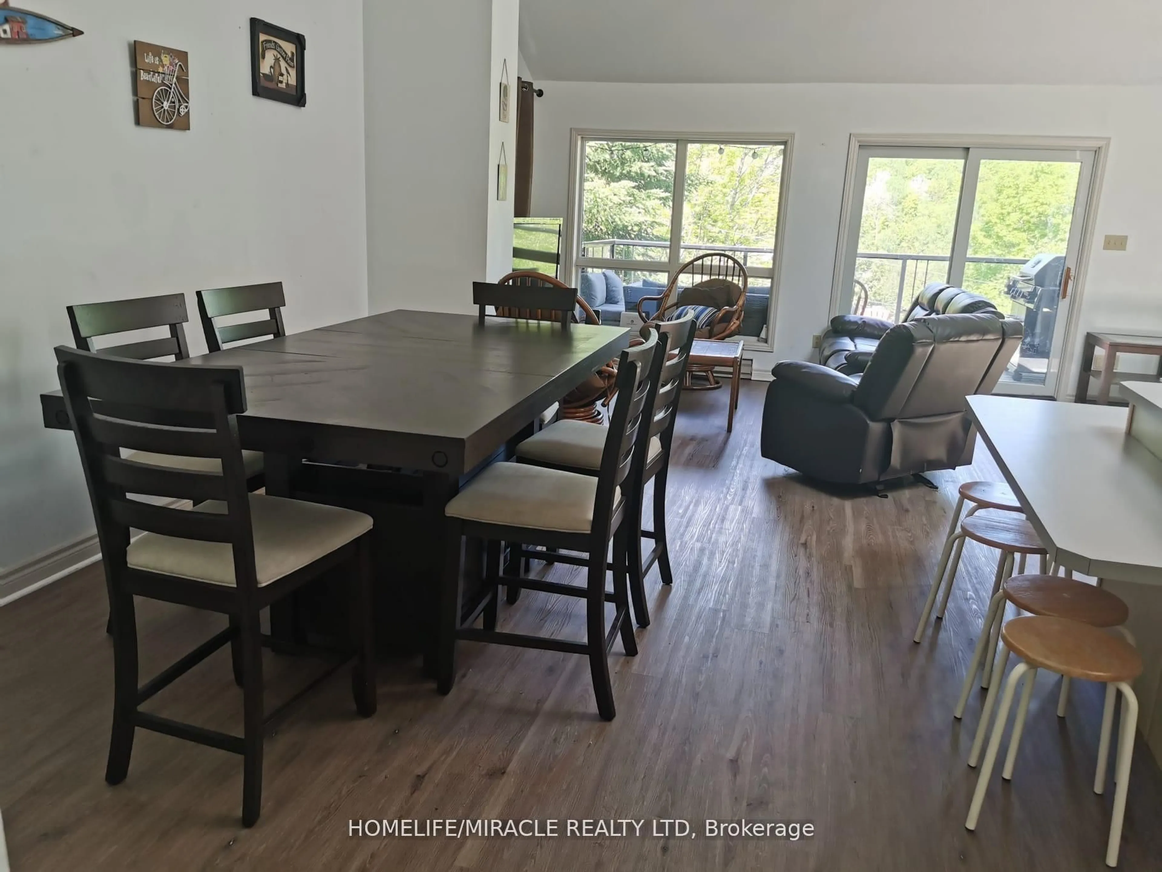 Dining room, wood/laminate floor for 1274 Twist Lane, Highlands East Ontario K0M 1X0