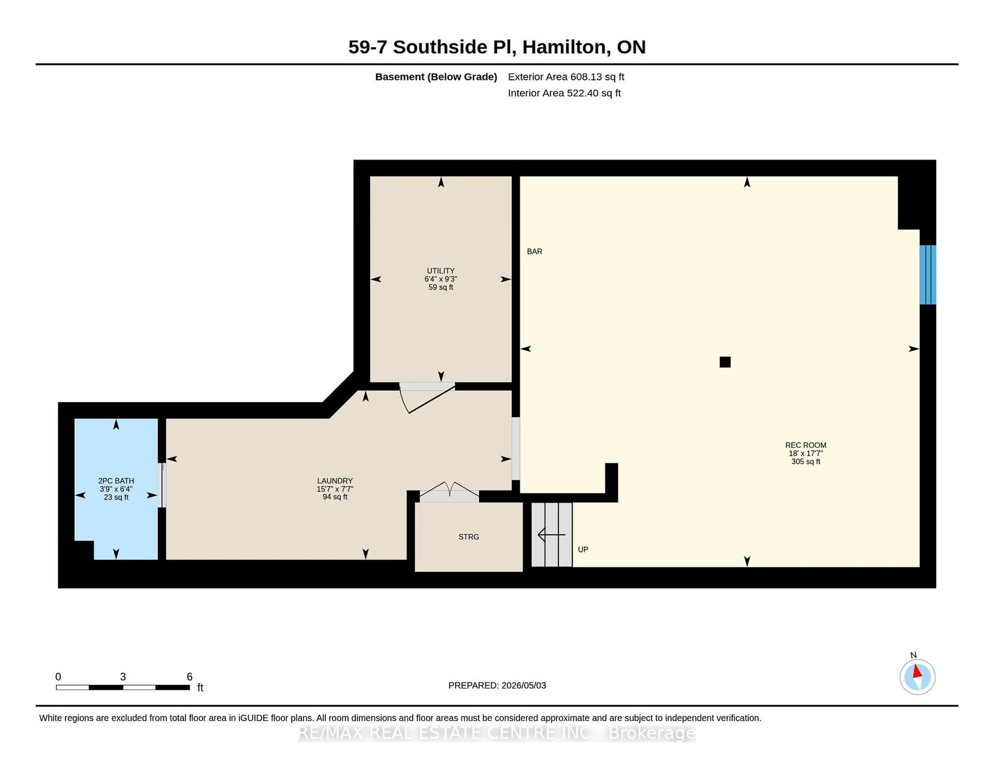 Floor plan for 7 Southside Pl #59, Hamilton Ontario L9C 7W6