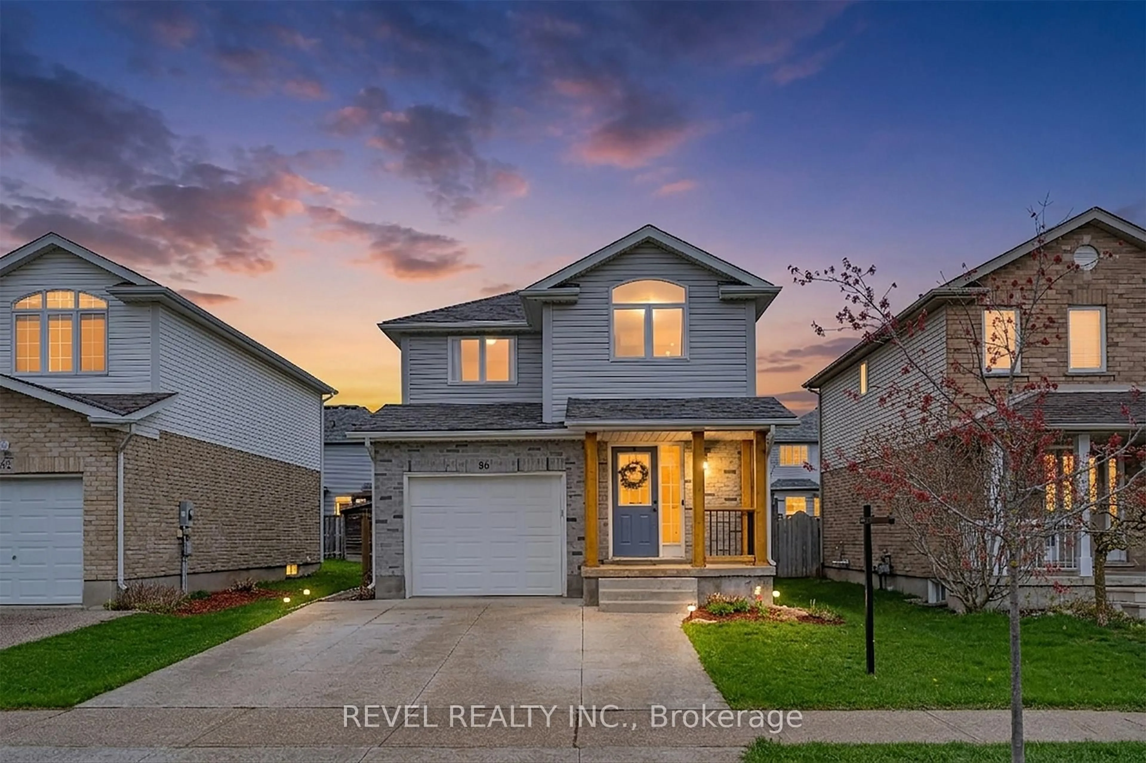 Home with vinyl exterior material, street for 86 Brookmead St, Woolwich Ontario N3B 3L9