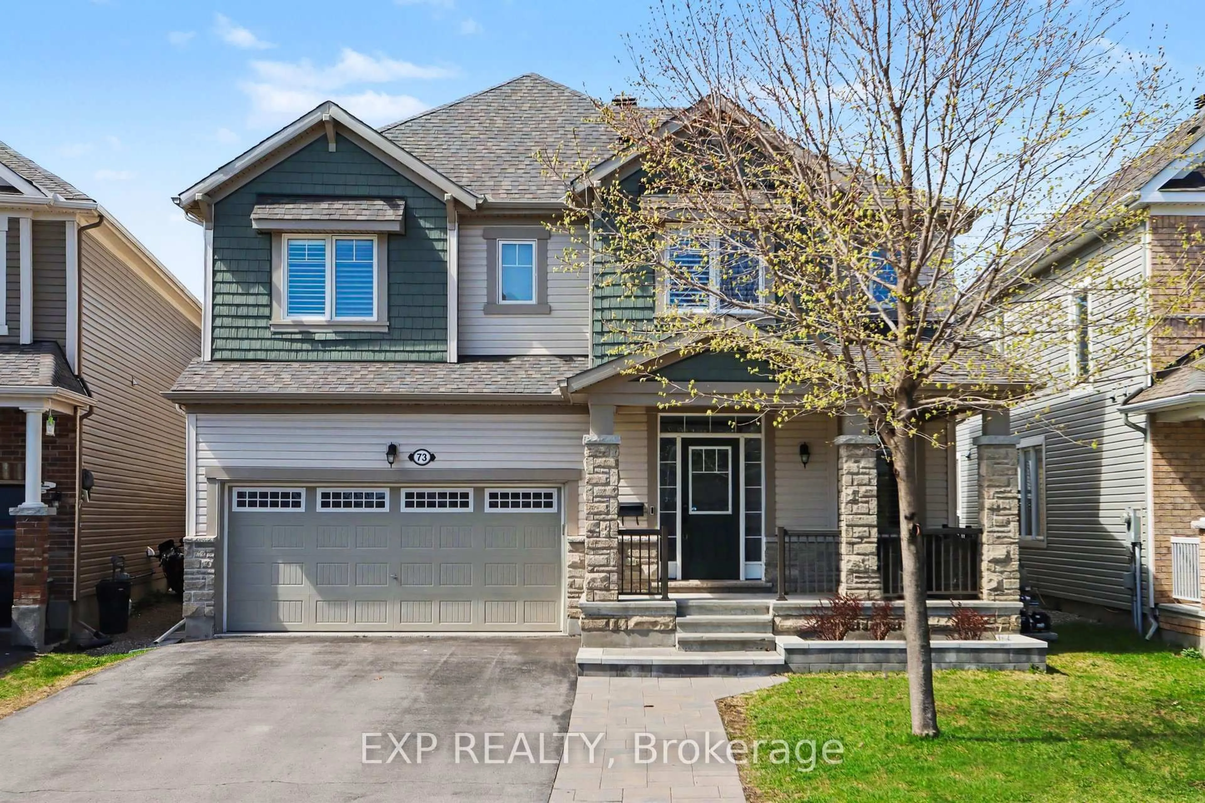 Home with brick exterior material, street for 73 Bristling Cres, Ottawa Ontario K2J 6C2