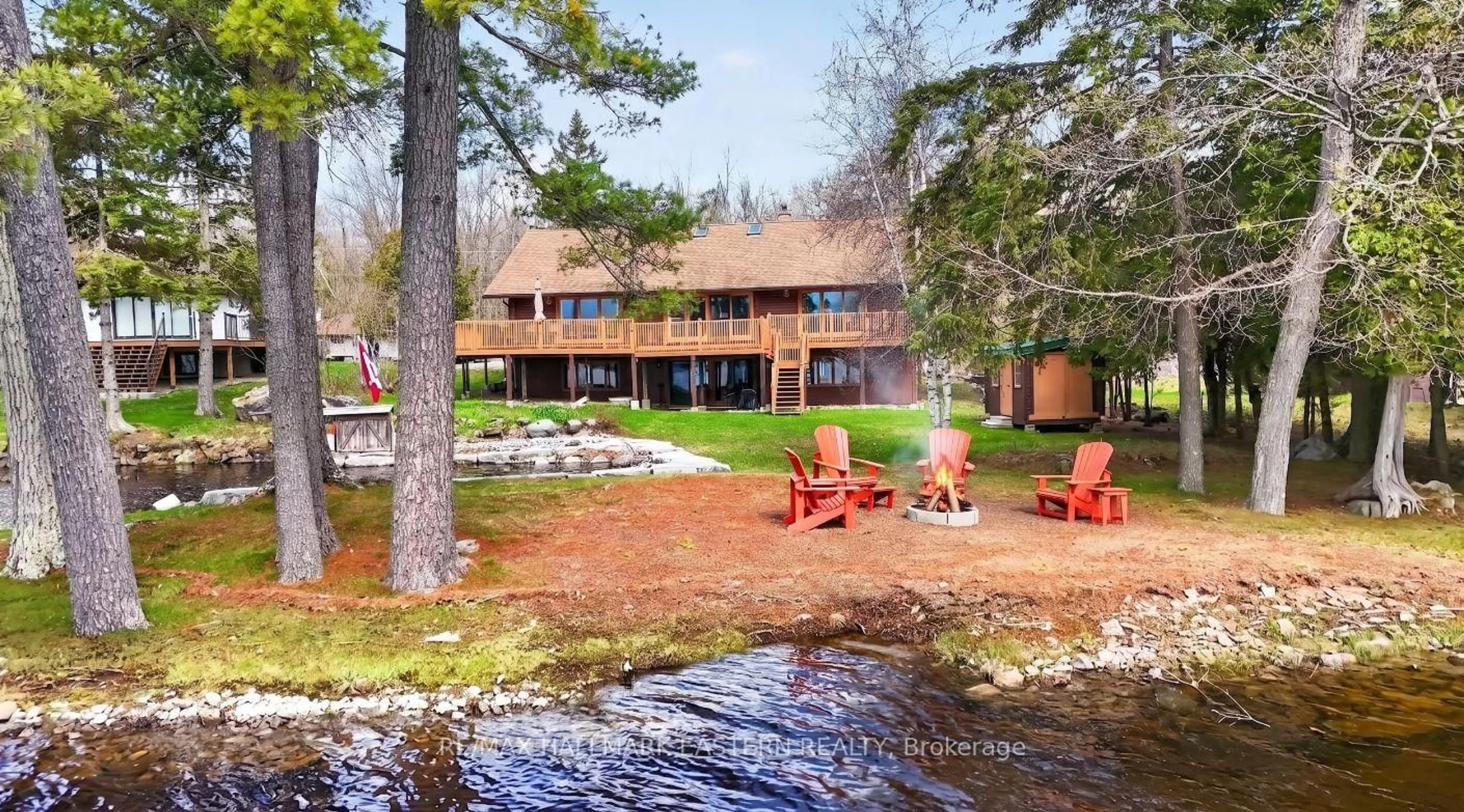 Patio, water/lake/river/ocean view for 206 Fire Route 96, Trent Lakes Ontario K0M 1A0