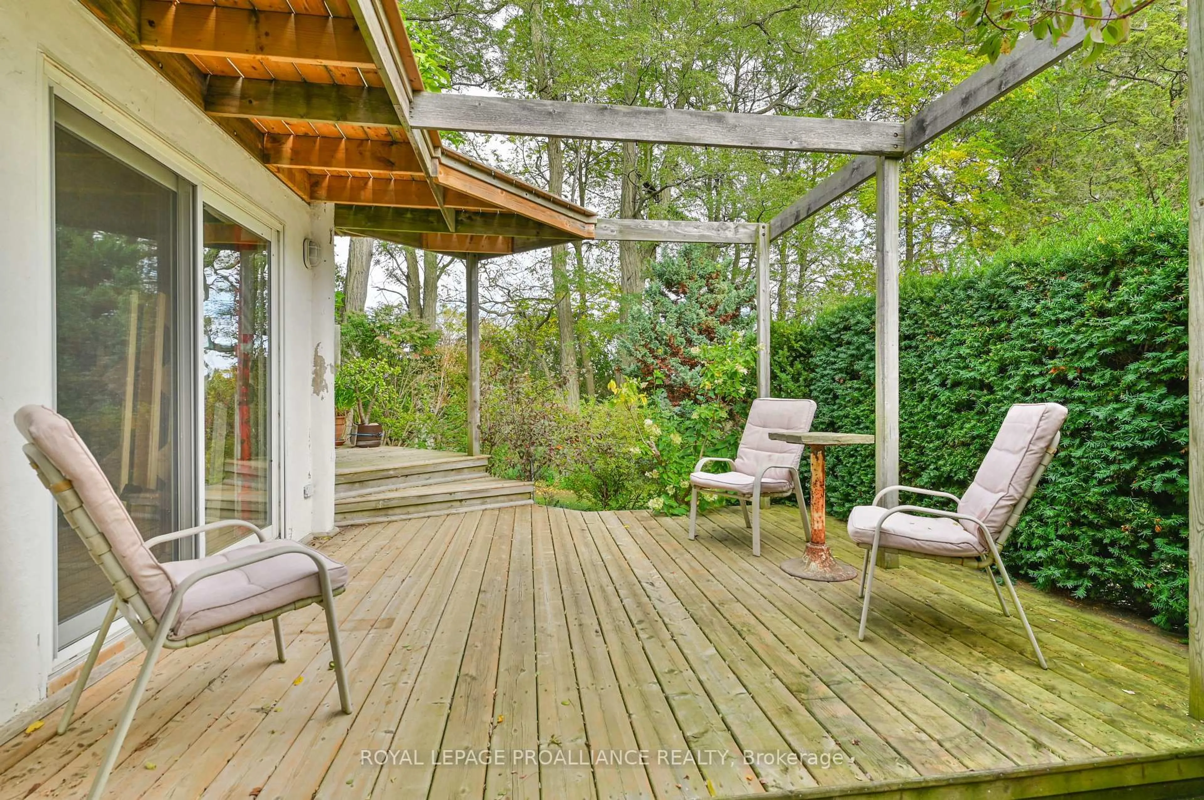 Patio, forest/trees view for 15047 County Road 2 Rd, Brighton Ontario K0K 1H0
