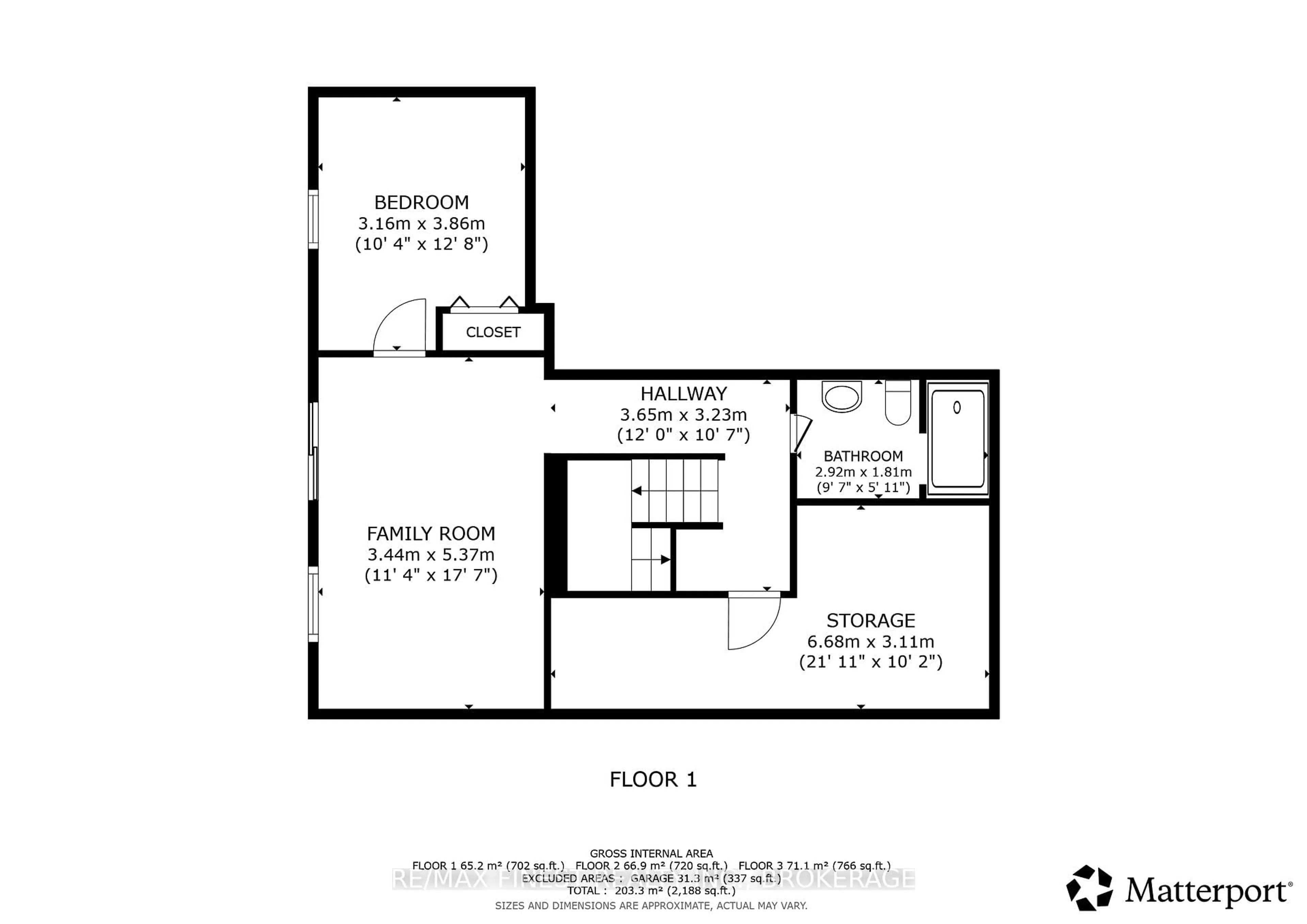 Floor plan for 1223 Amanda Crt, Kingston Ontario K7P 0C3