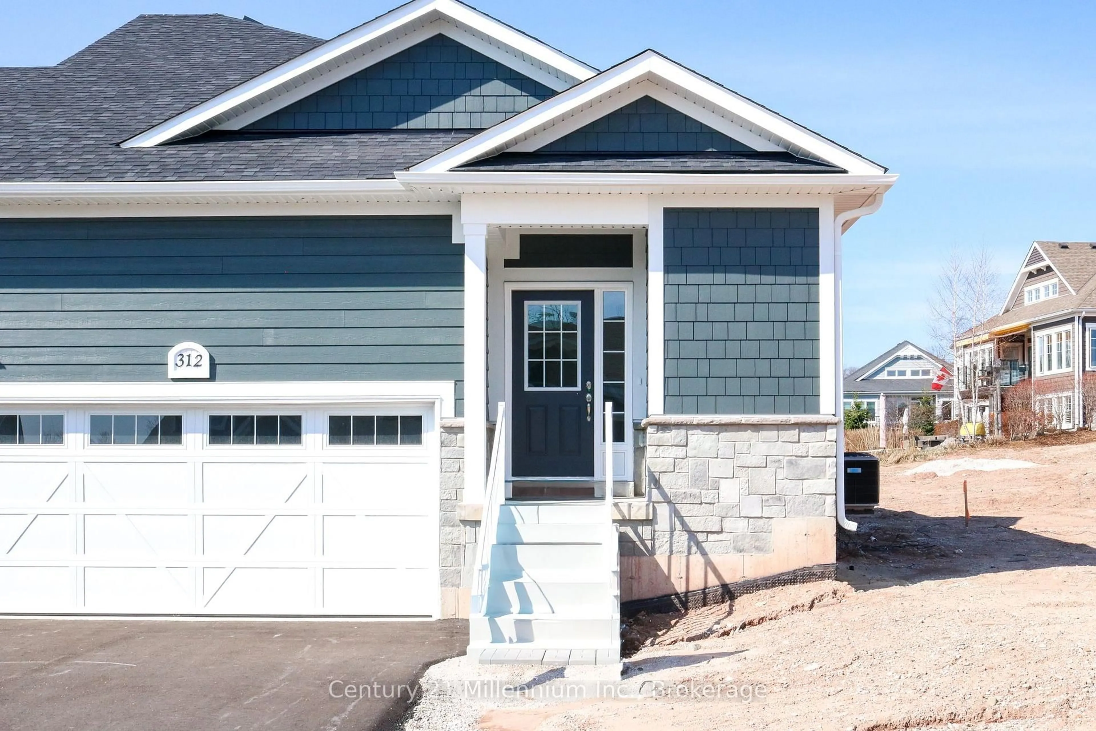 Home with vinyl exterior material, street for 312 Telford Tr, Georgian Bluffs Ontario N0H 1S0