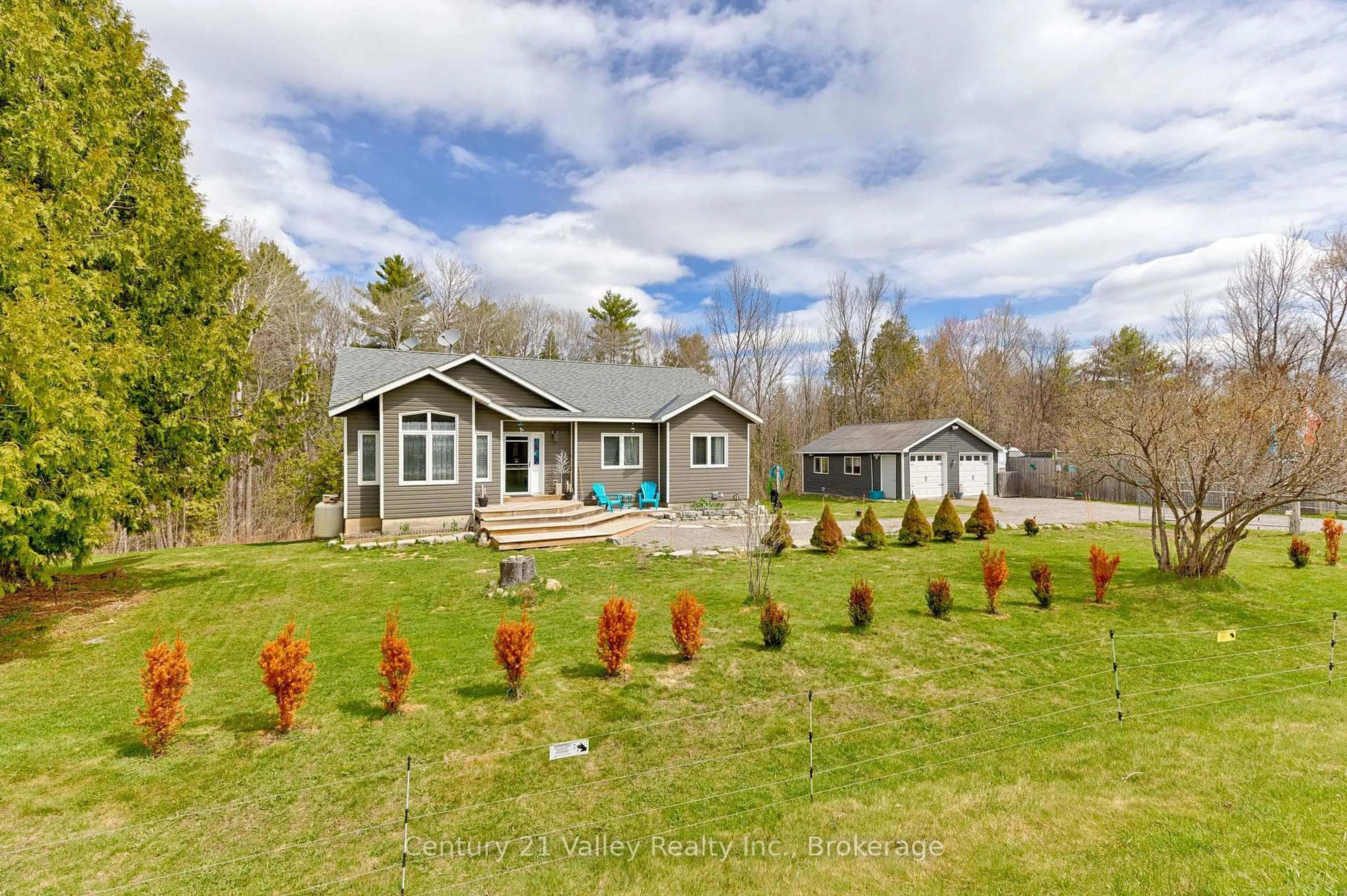 A pic from outside/outdoor area/front of a property/back of a property/a pic from drone, water/lake/river/ocean view for 6196 132 Highway, Dacre Ontario K0J 1N0