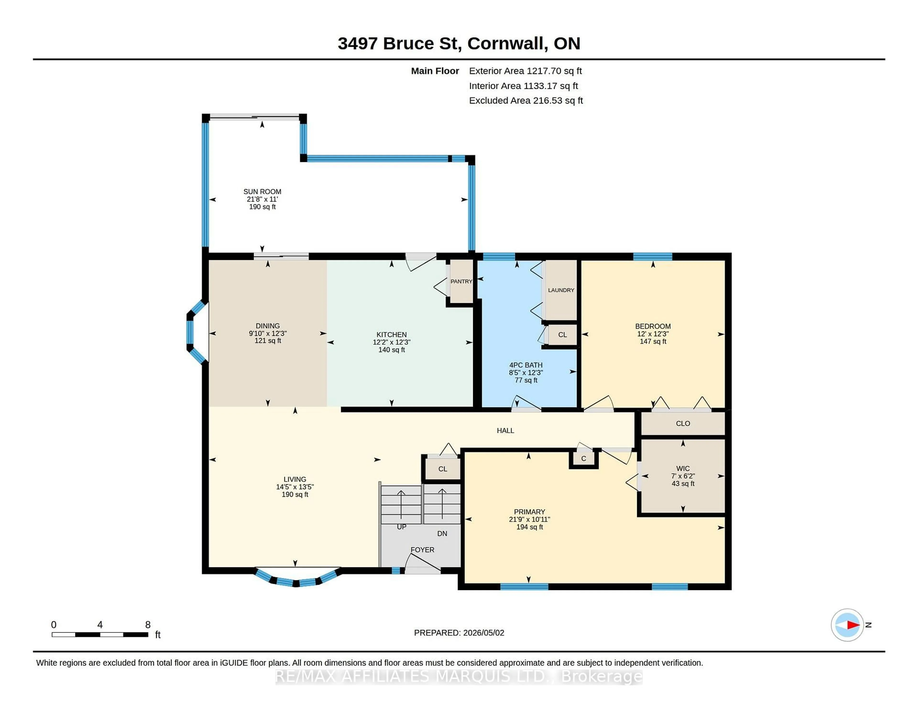 Floor plan for 3497 Bruce St, South Stormont Ontario K6K 1N2