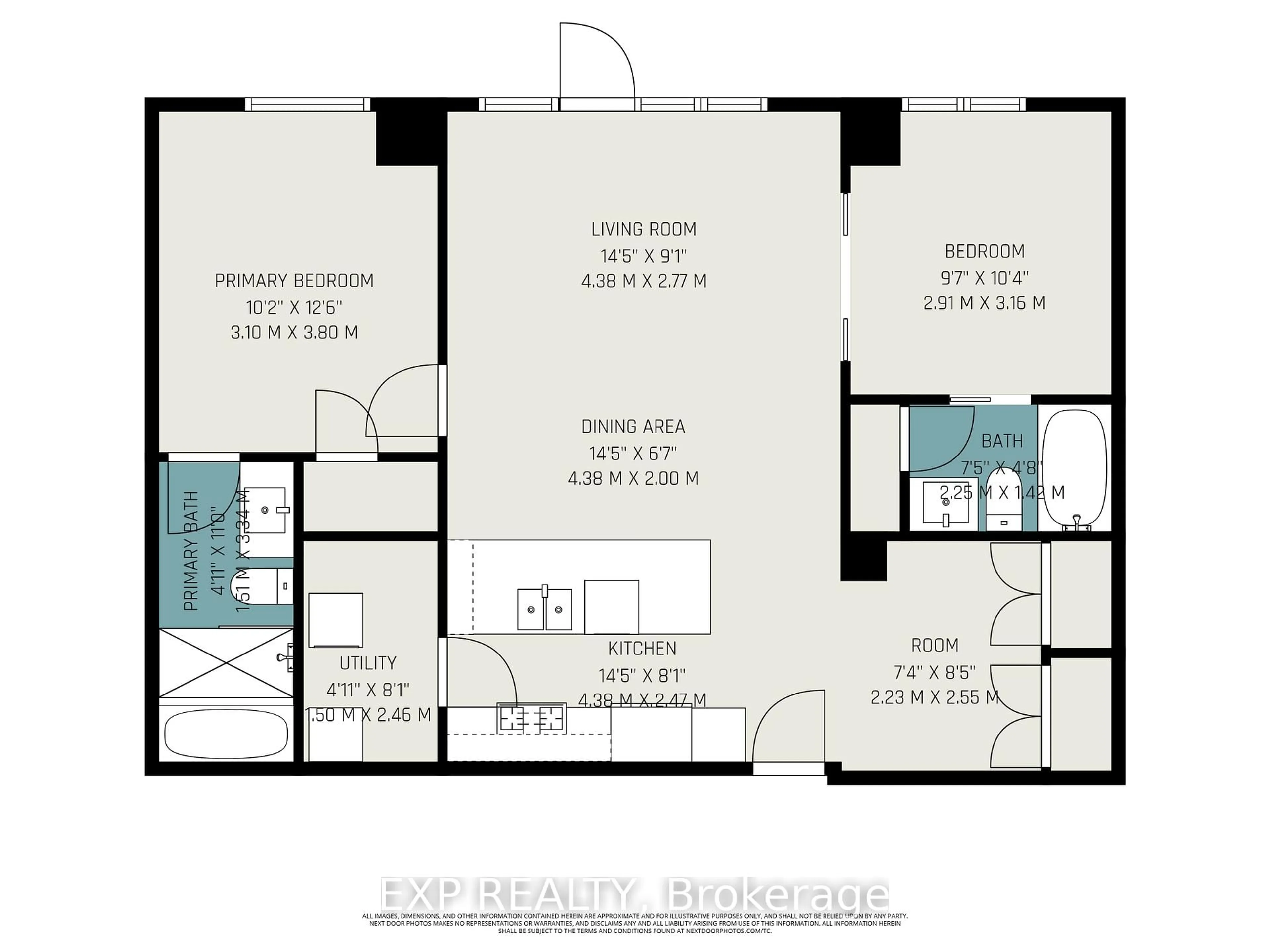 Floor plan for 327 Breezehill Ave #403, Ottawa Ontario K1Y 1R6