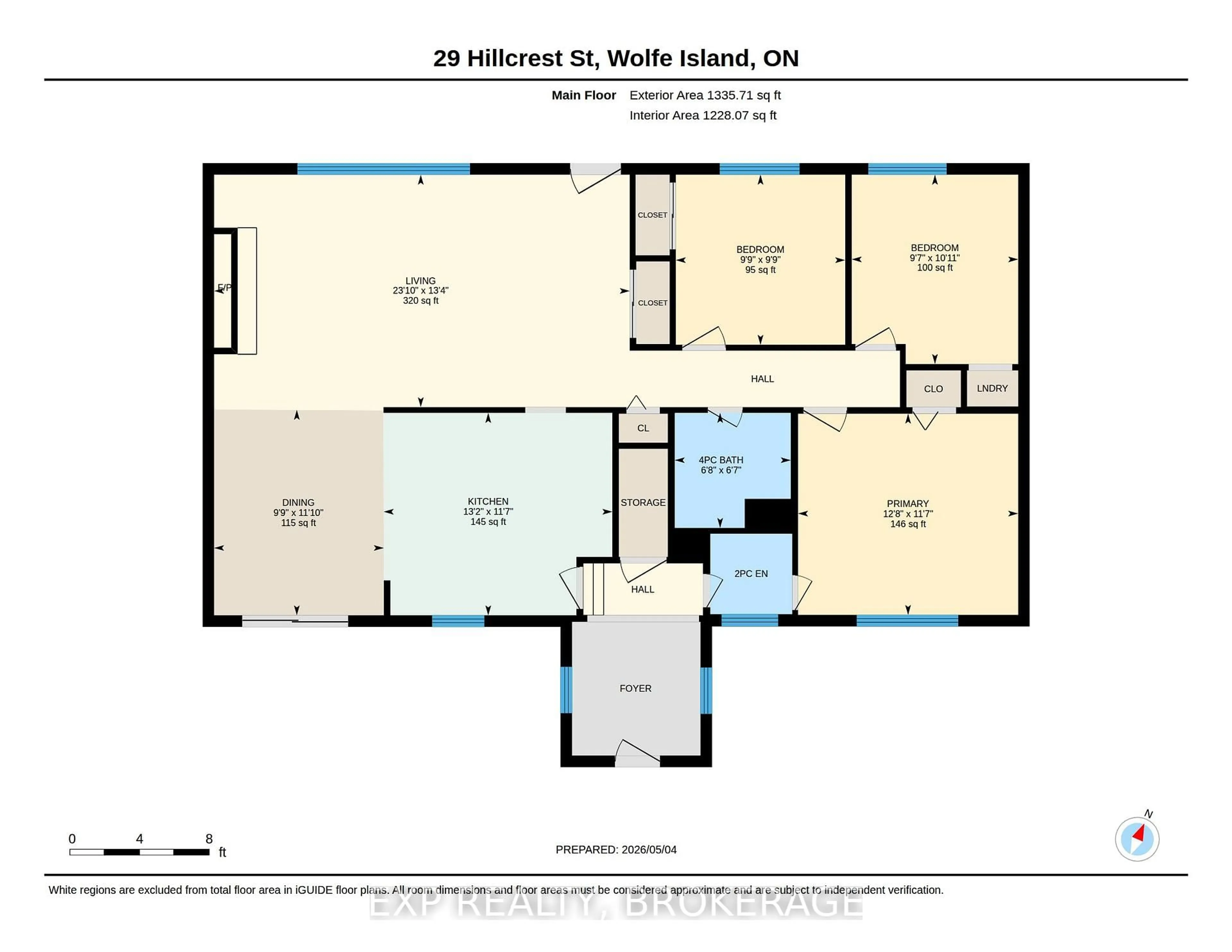 Floor plan for 29 HILLCREST St, Wolfe Island Ontario K0H 2Y0