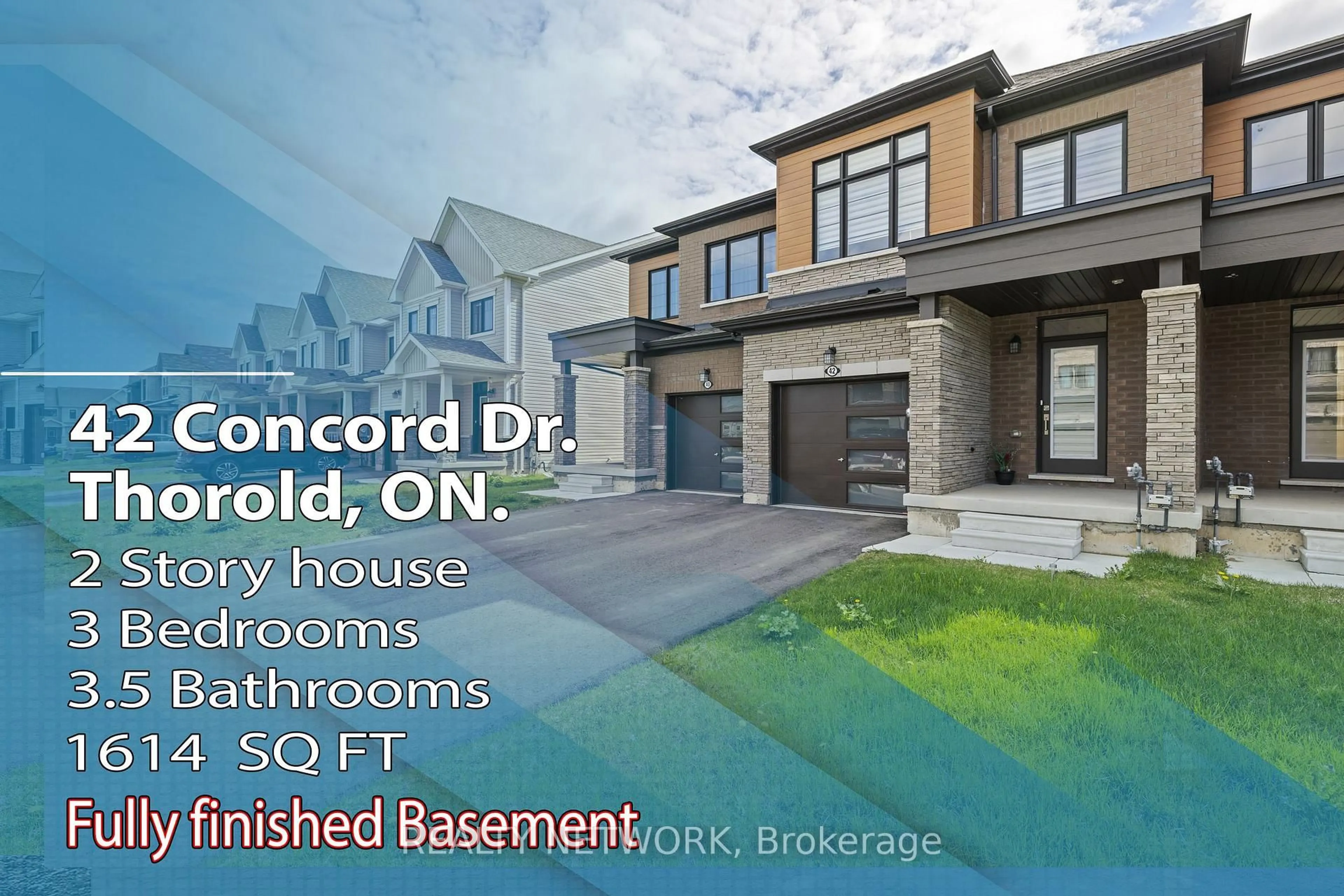 Home with brick exterior material, street for 42 Concord Dr, Thorold Ontario L2V 0K9