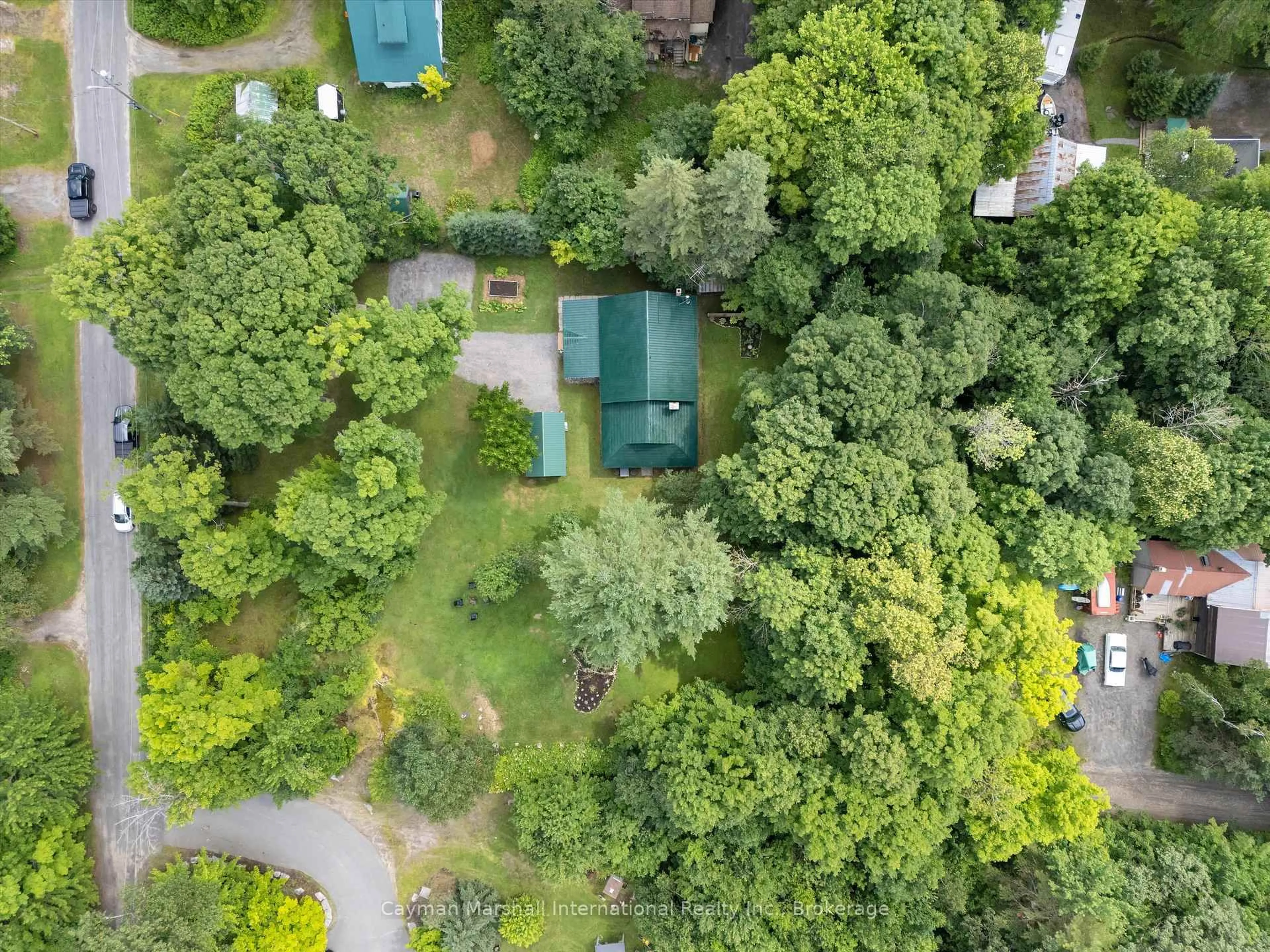 A pic from outside/outdoor area/front of a property/back of a property/a pic from drone, forest/trees view for 15 Victoria St, Seguin Ontario P0C 1J0