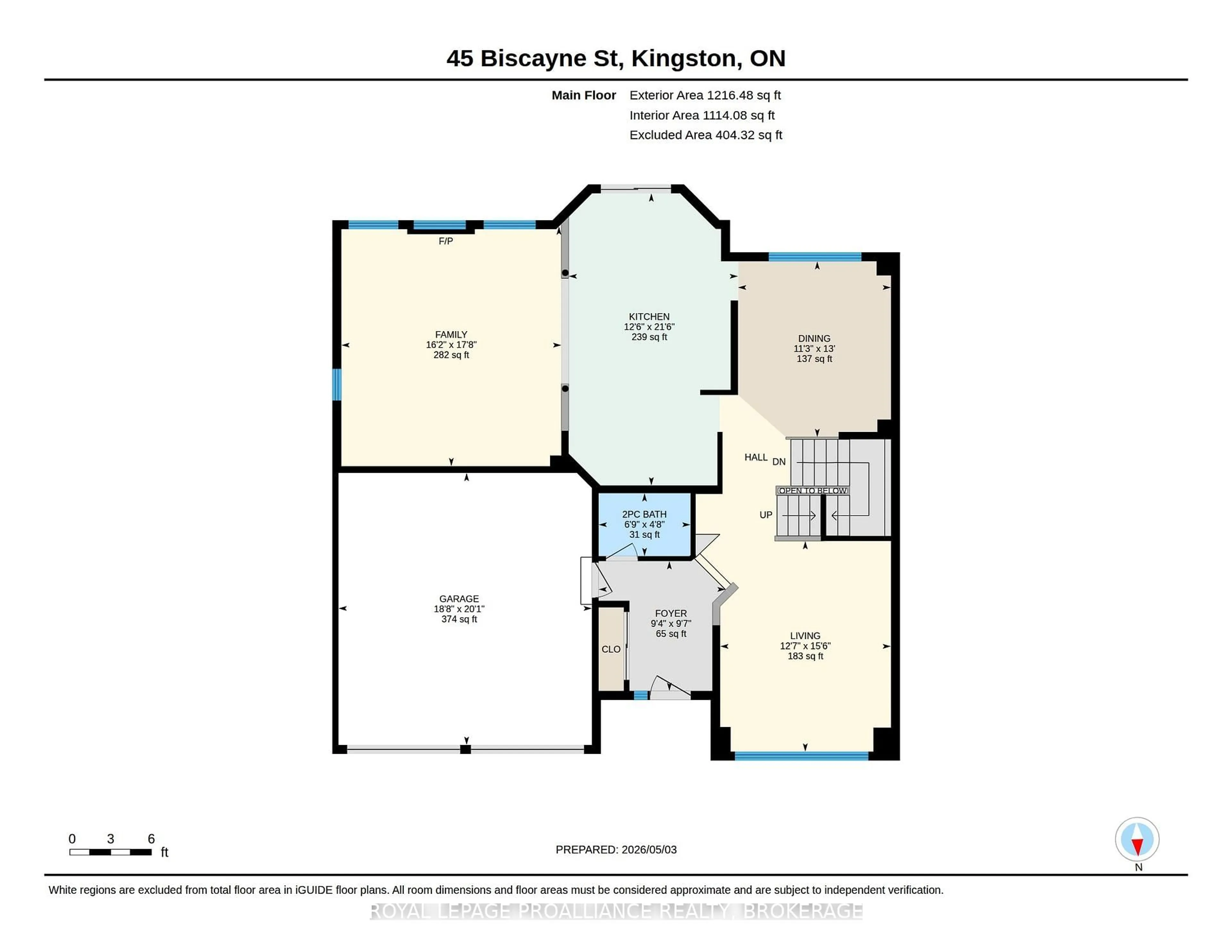 Floor plan for 45 Biscayne St, Kingston Ontario K7K 7J9