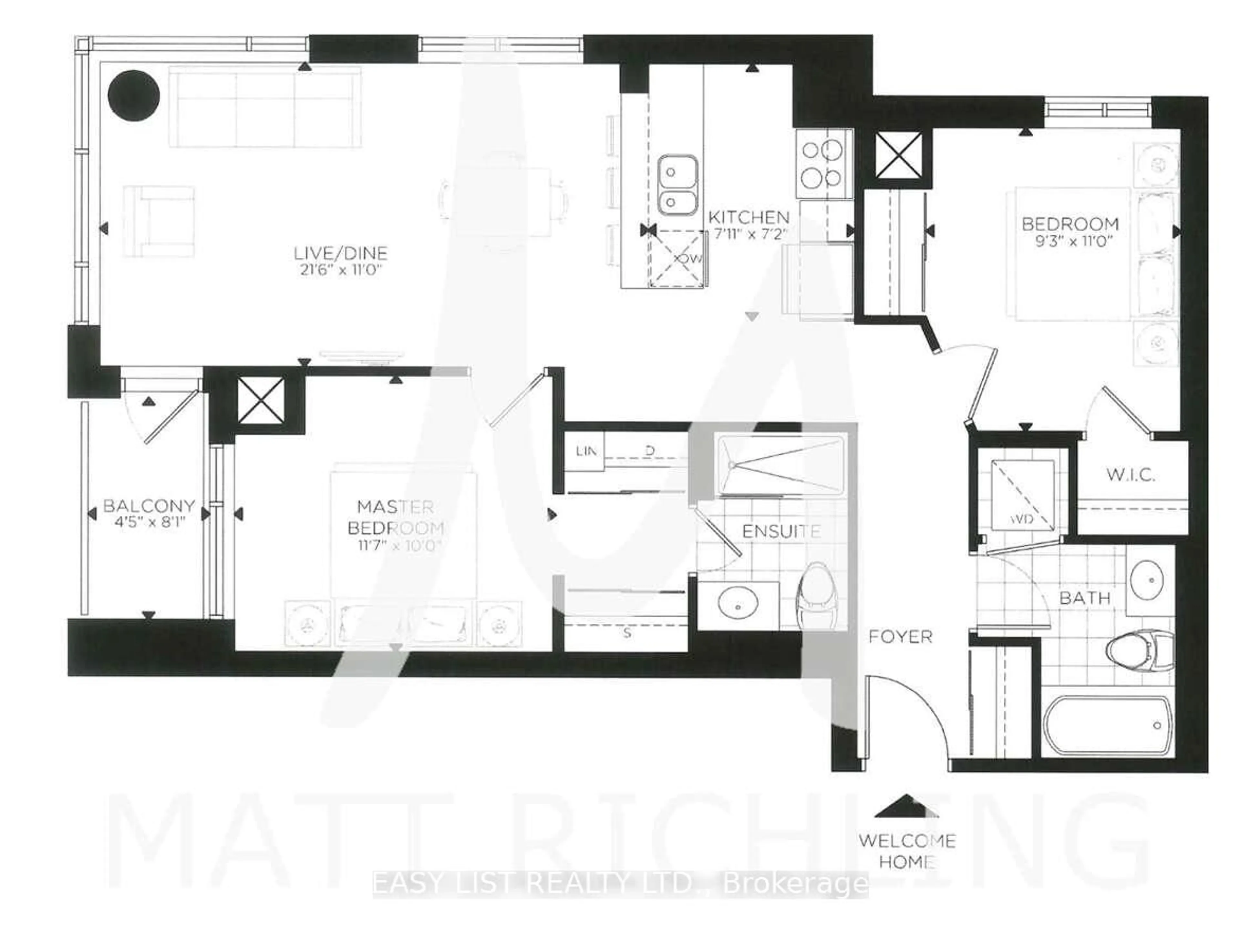 Floor plan for 118 Holmwood Ave #705, Ottawa Ontario K1S 5J5