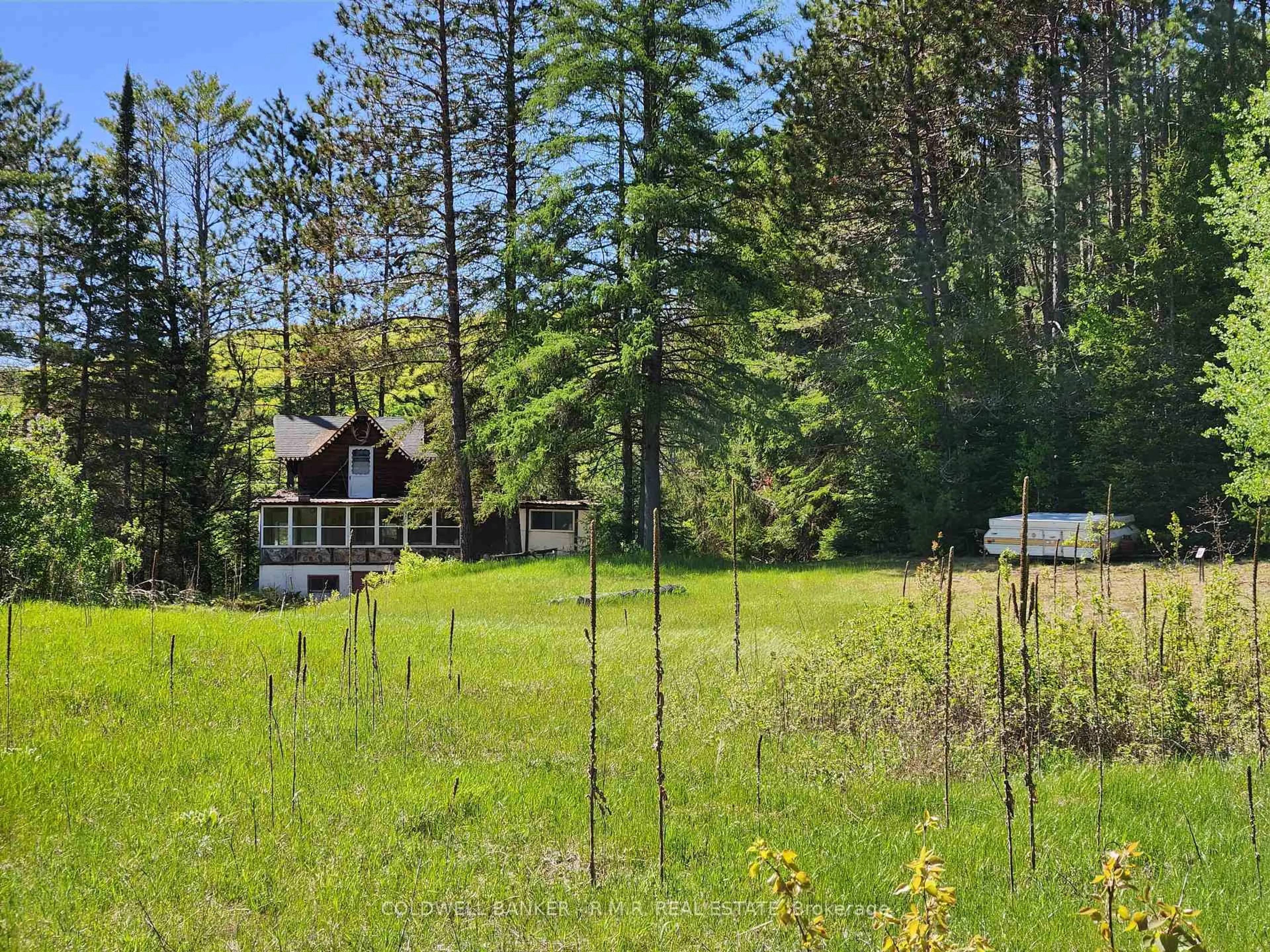 A pic from outside/outdoor area/front of a property/back of a property/a pic from drone, forest/trees view for 1274 Holland Lake Rd, Bancroft Ontario K0L 1C0