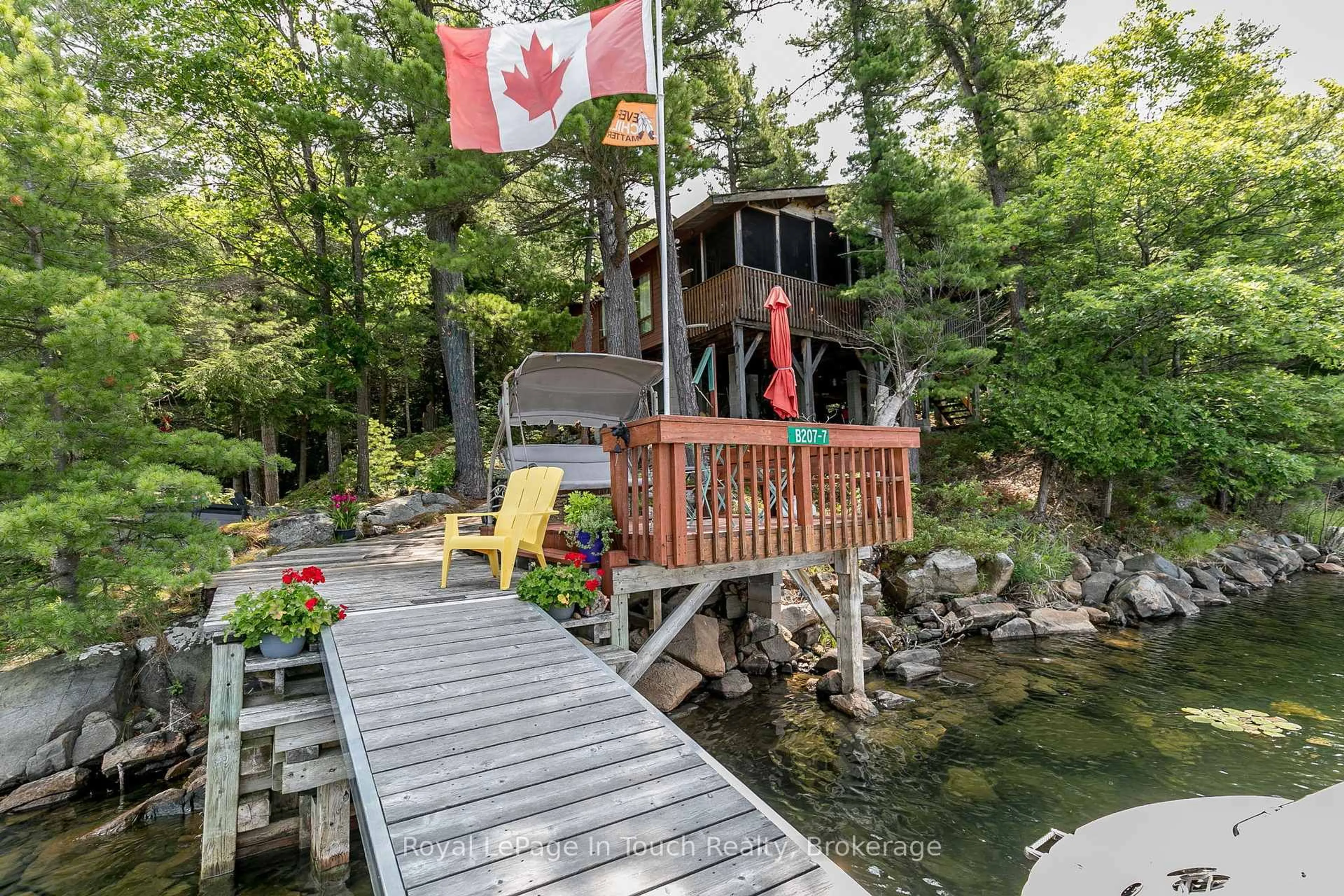 Patio, water/lake/river/ocean view for B207-7 WAHSOUNE Island, The Archipelago Ontario P2A 0B7