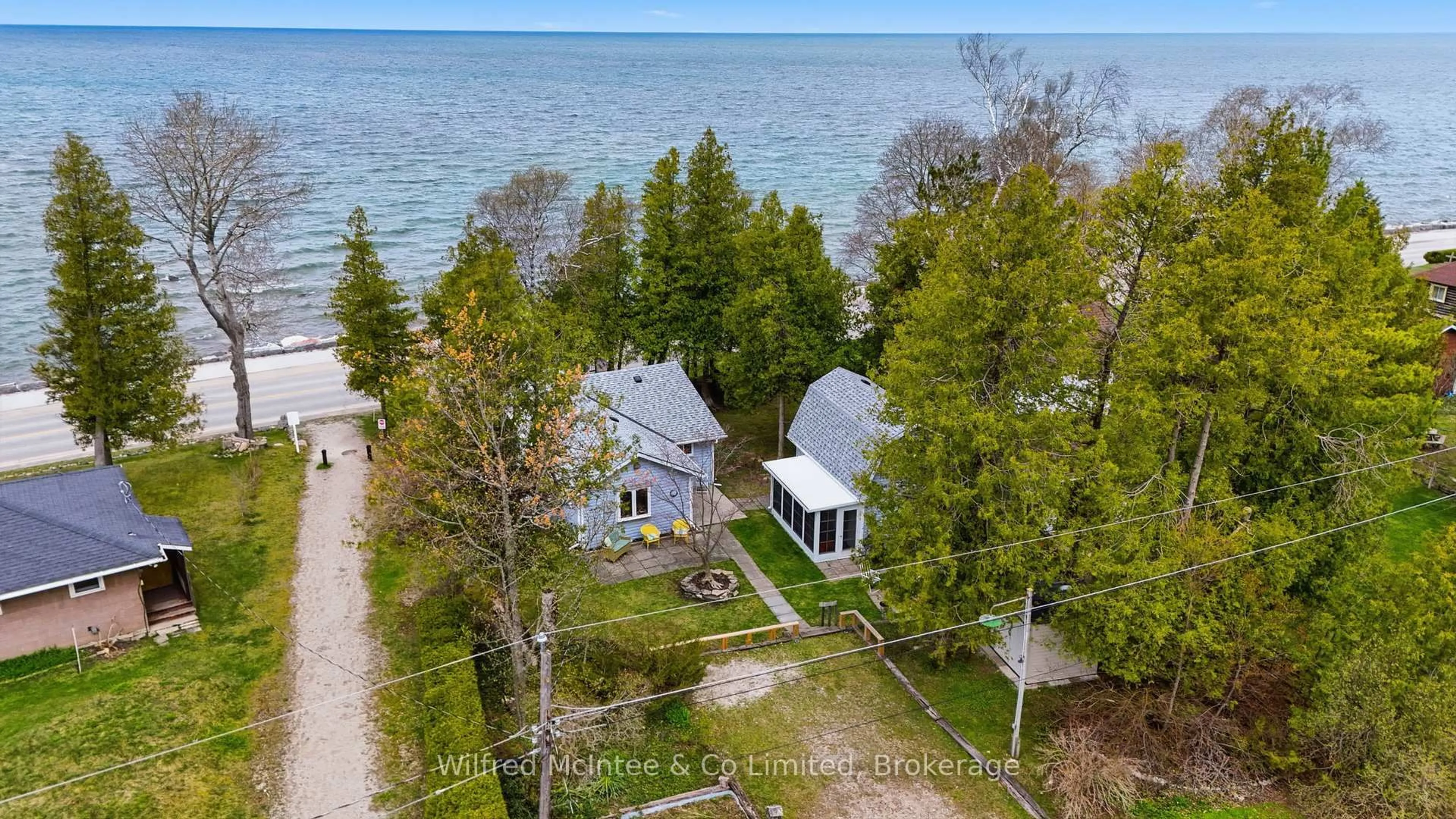 A pic from outside/outdoor area/front of a property/back of a property/a pic from drone, water/lake/river/ocean view for 23 Fenton Dr, Saugeen Shores Ontario N0H 2C6