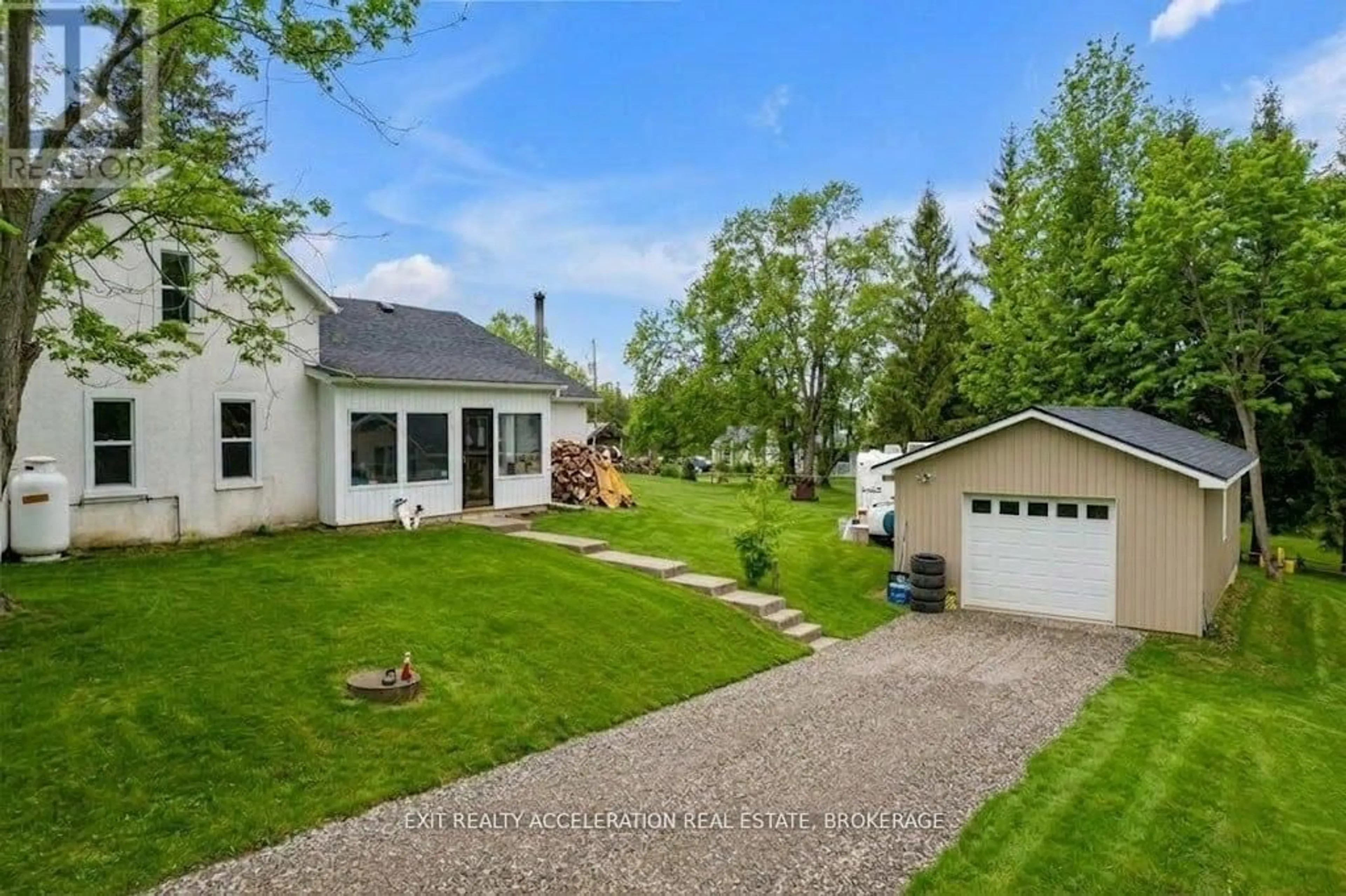 A pic from outside/outdoor area/front of a property/back of a property/a pic from drone, street for 1069 County Rd 9, Napanee Ontario K7R 3K8