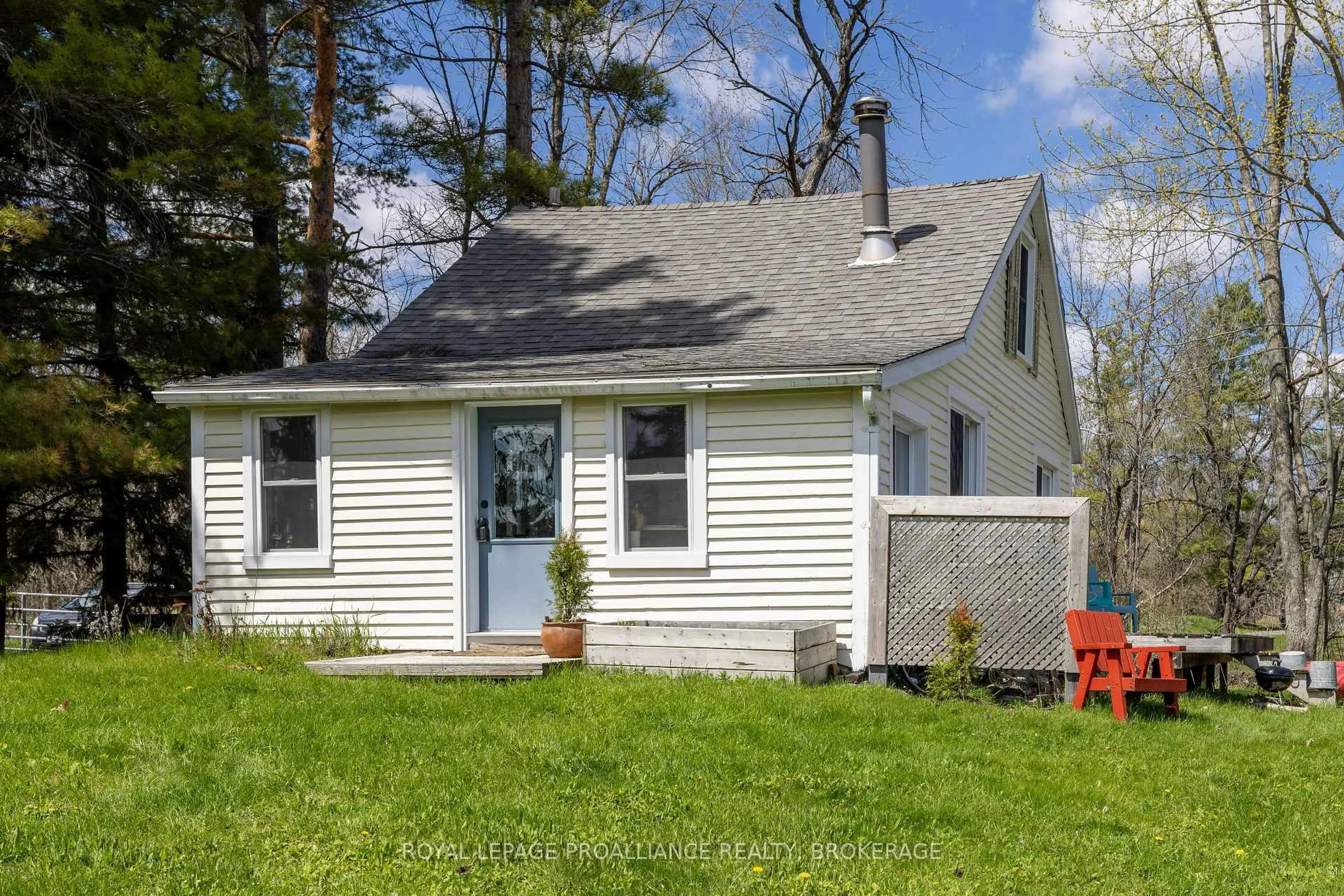Home with vinyl exterior material, street for 5954 First Lake Rd, Verona Ontario K0H 2W0