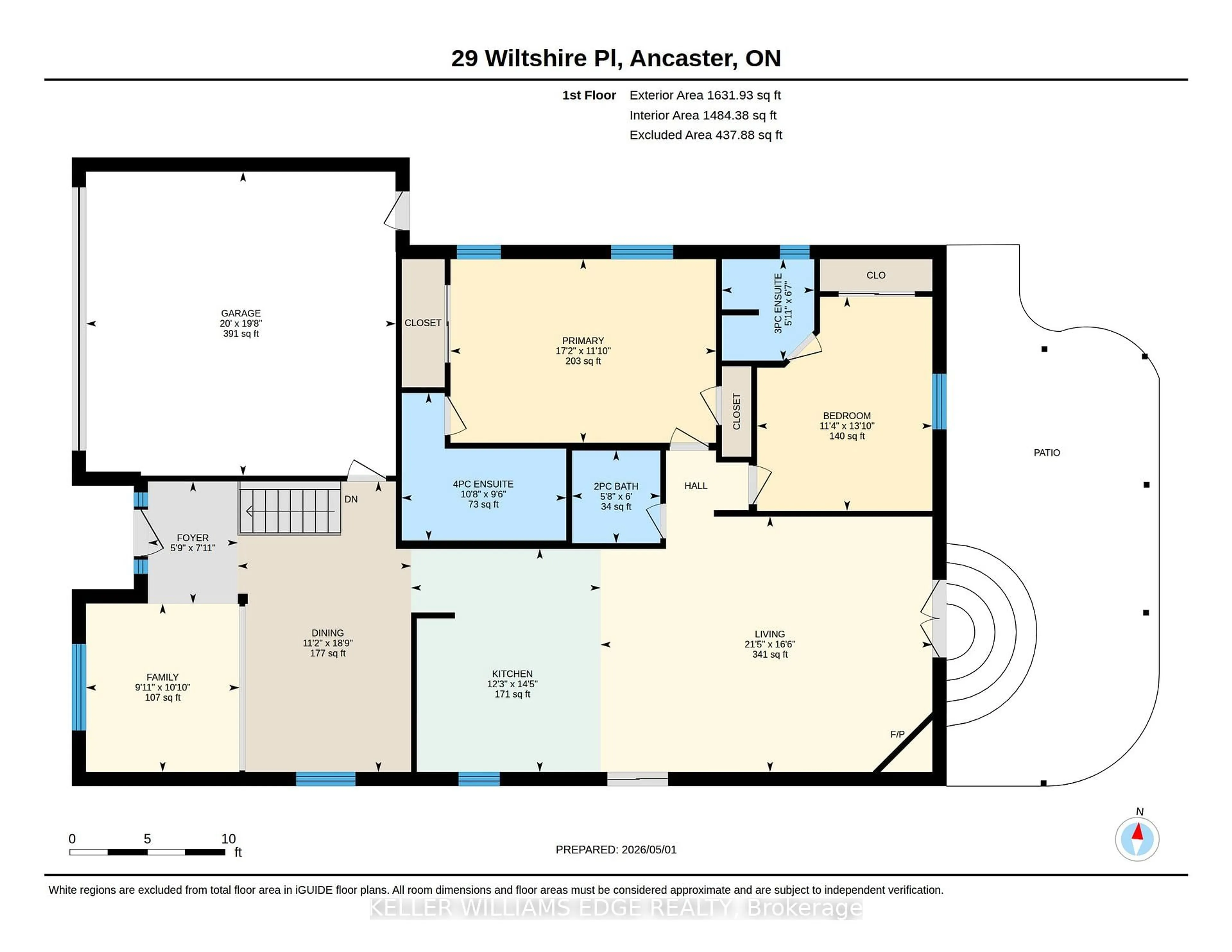 Floor plan for 29 Wiltshire Pl, Hamilton Ontario L9K 1M4