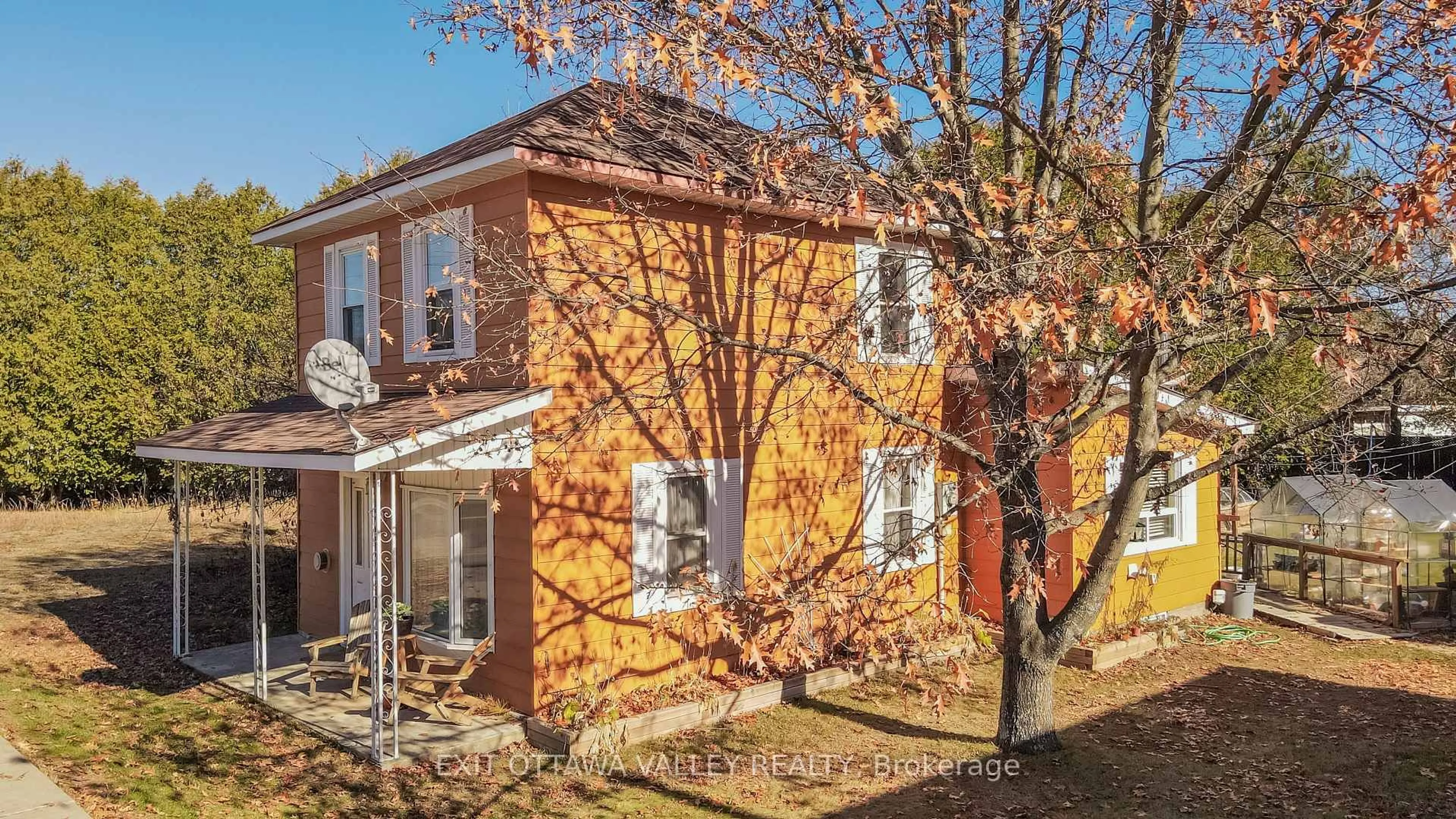 Home with brick exterior material, street for 28 Paugh Lake Rd, Barry's Bay Ontario K0J 1B0
