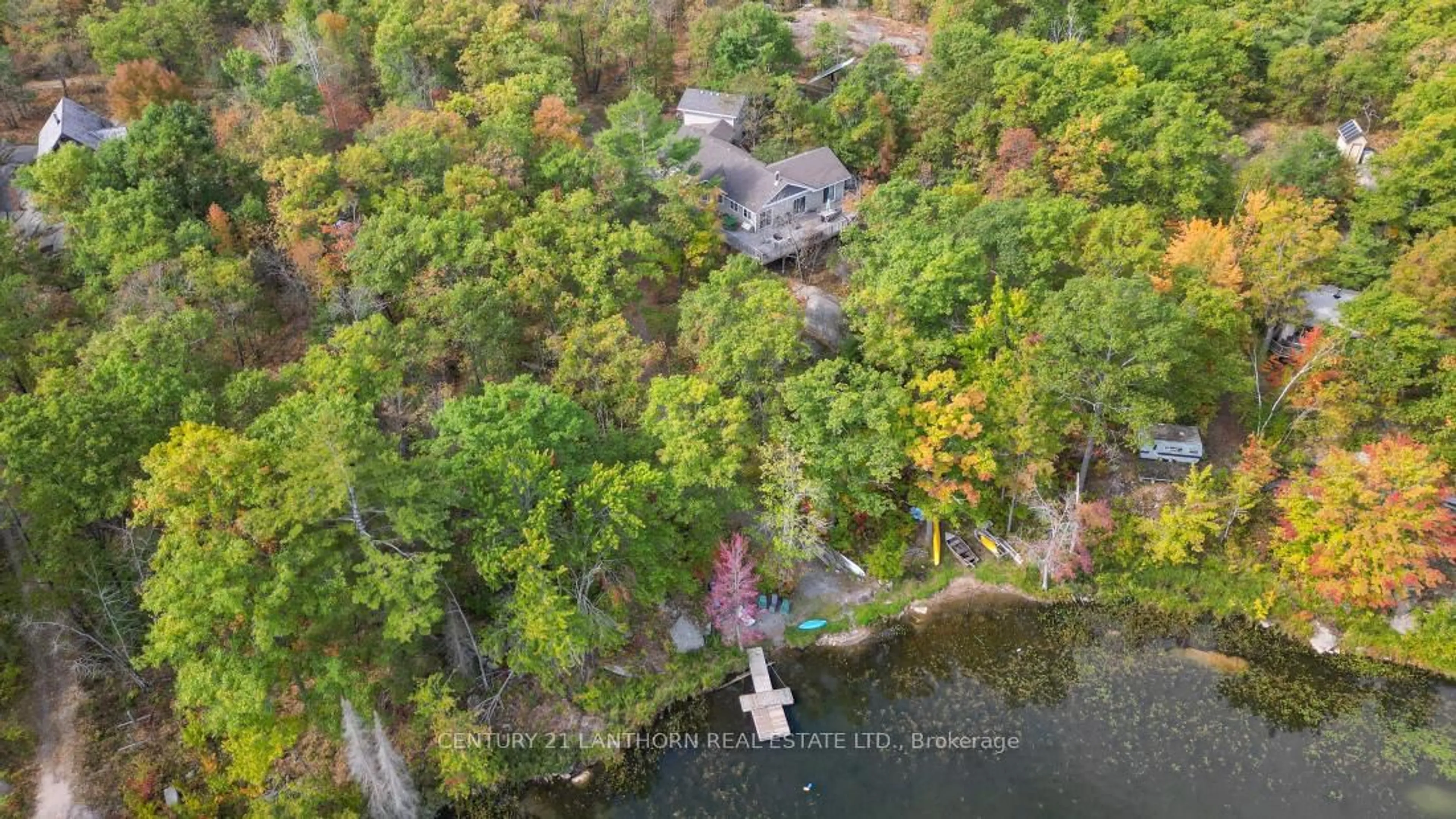 A pic from outside/outdoor area/front of a property/back of a property/a pic from drone, water/lake/river/ocean view for 492 C Yarrow Lane, Madoc Ontario K0K 2K0
