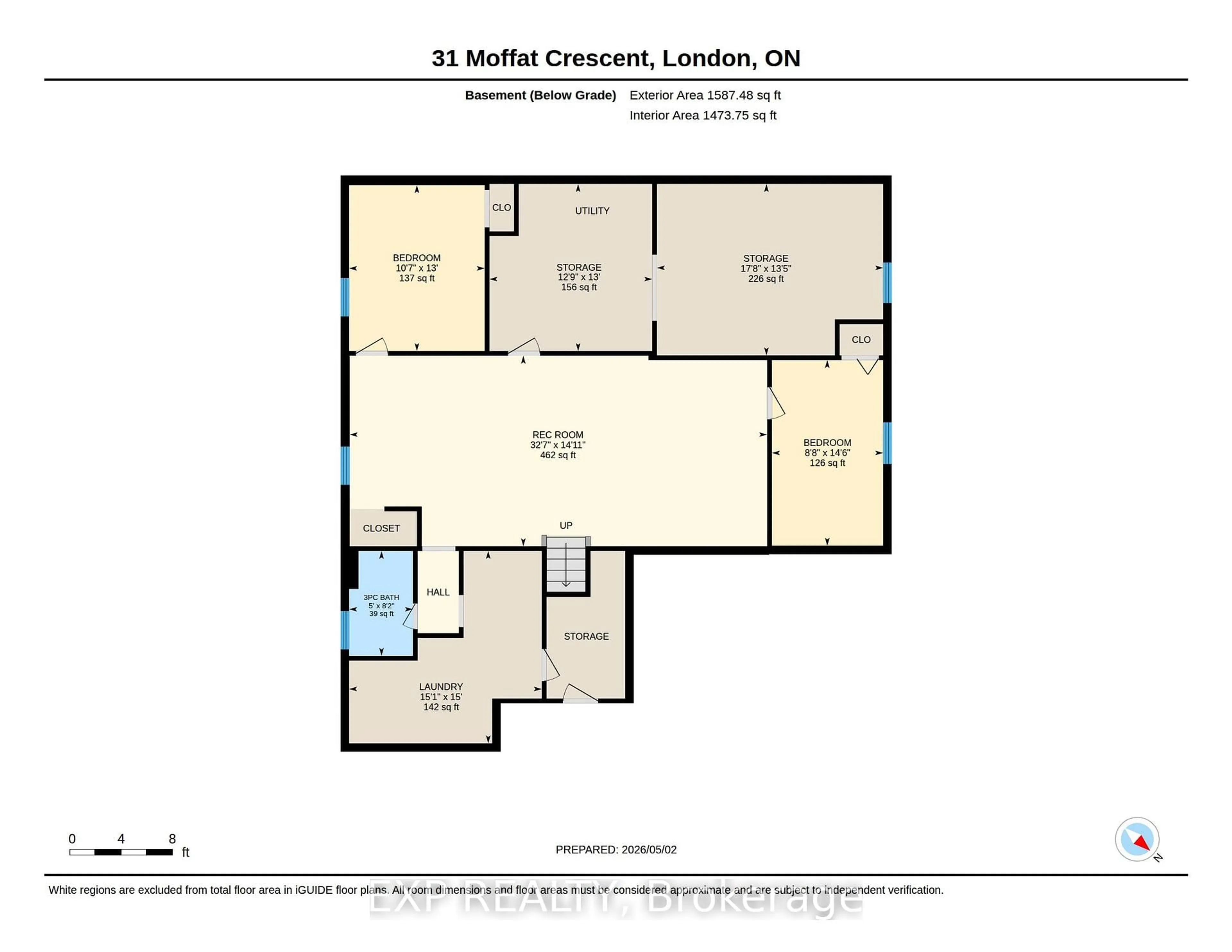 Floor plan for 31 Moffat Cres, London East Ontario N5W 5X2