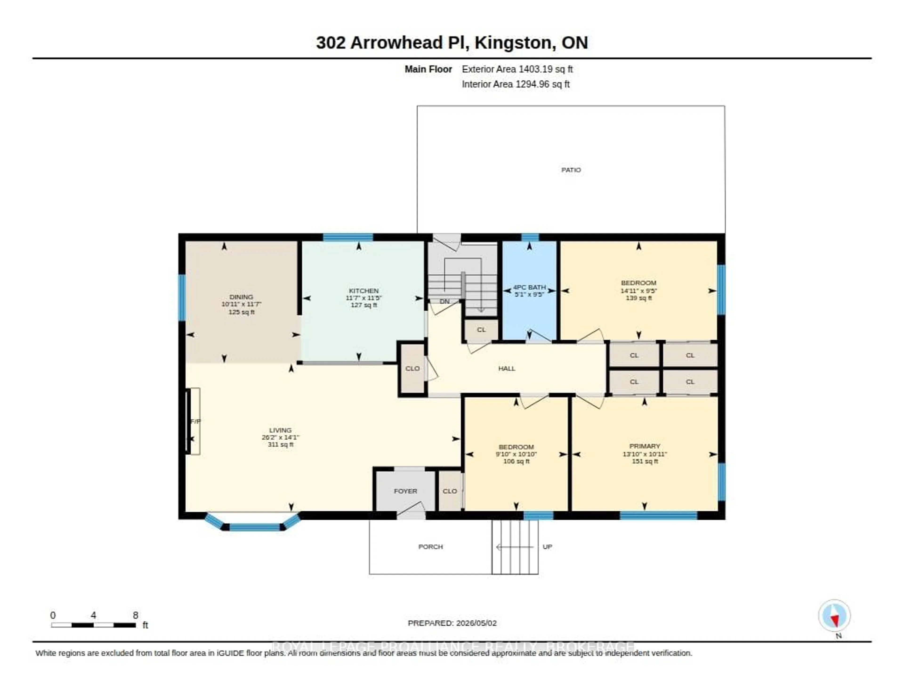 Floor plan for 302 Arrowhead Pl, Kingston Ontario K7M 3L3