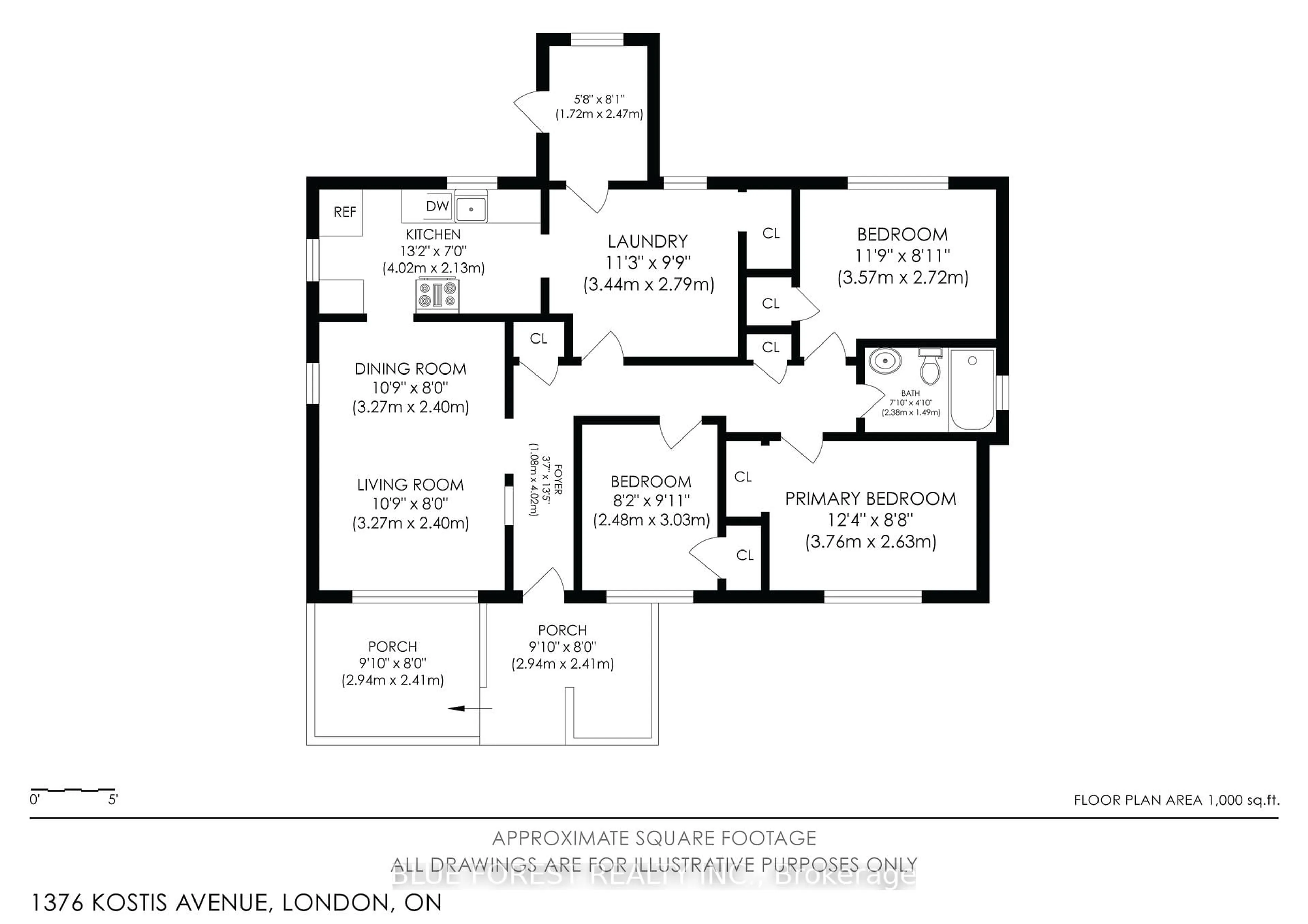 Floor plan for 1376 Kostis Ave, London East Ontario N5V 3E2