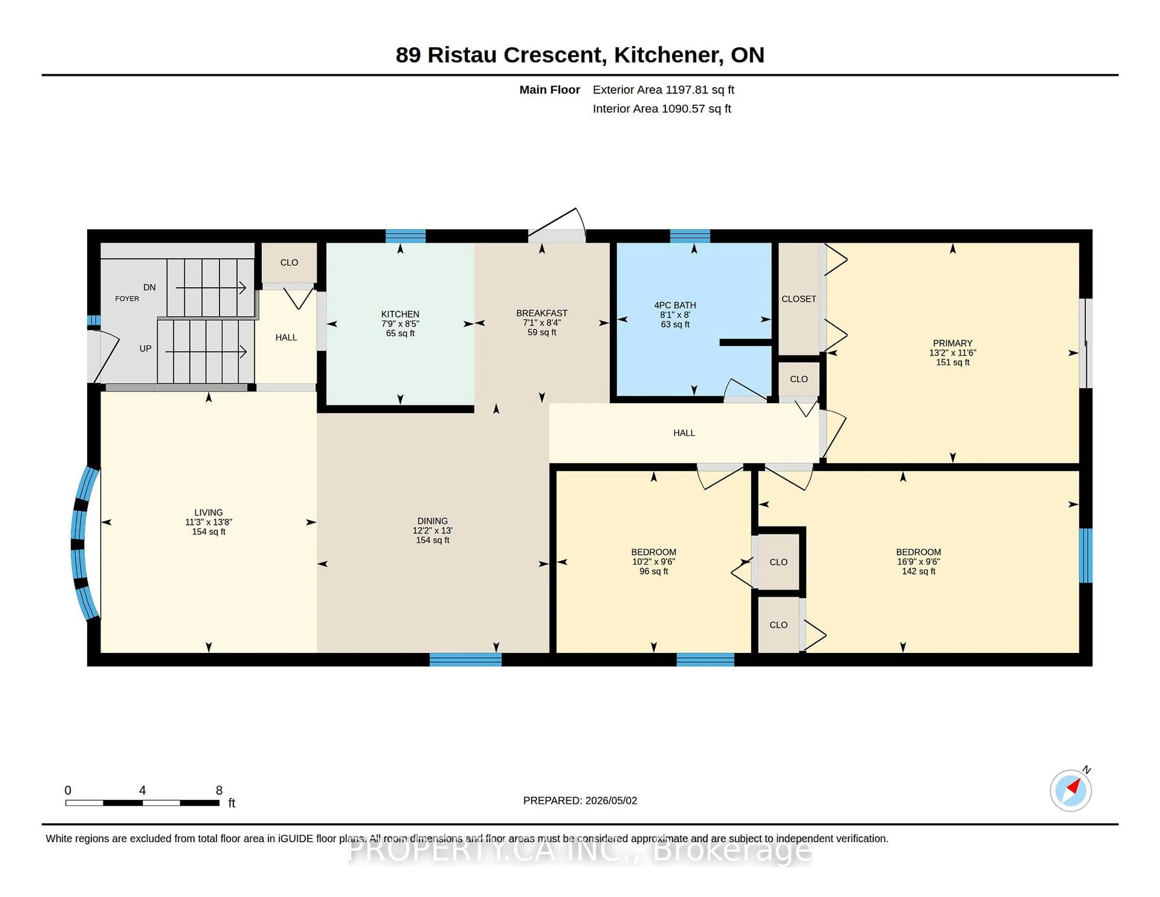 Floor plan for 89 Ristau Cres, Kitchener Ontario N2E 3A9
