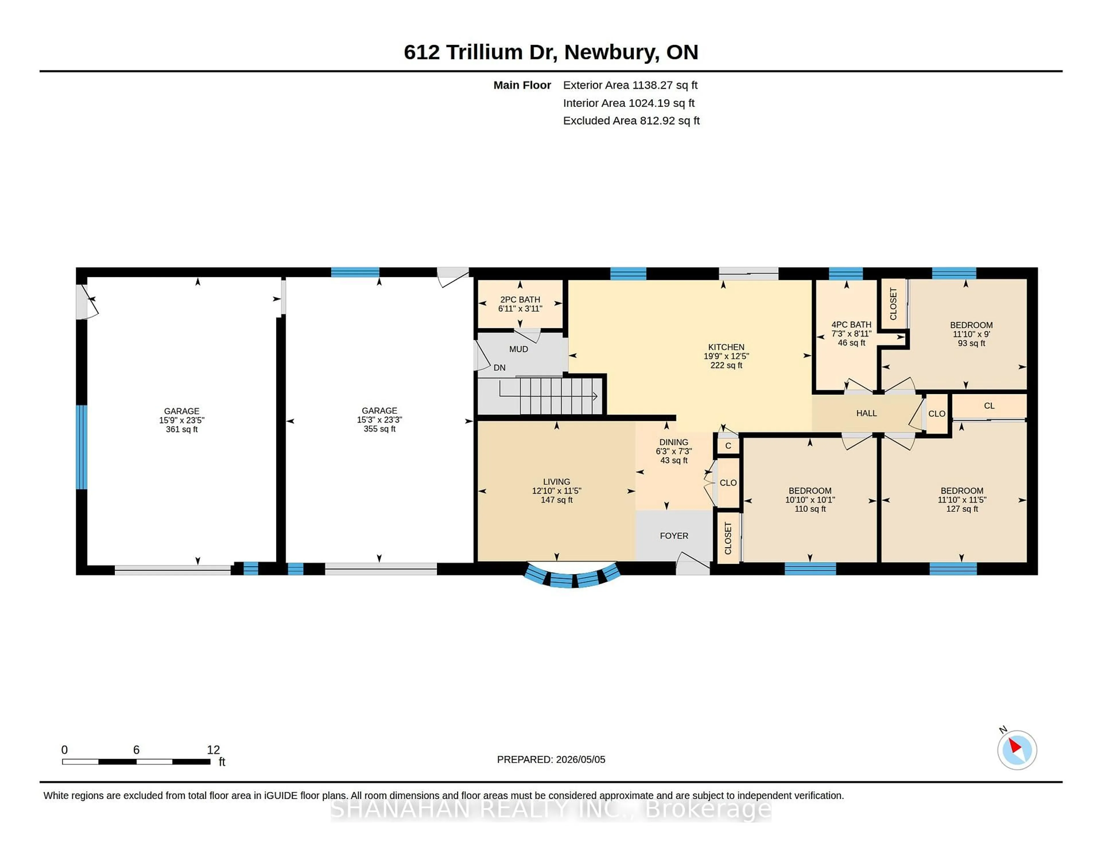 Floor plan for 612 Trillium Dr, Southwest Middlesex Ontario N0L 1Z0