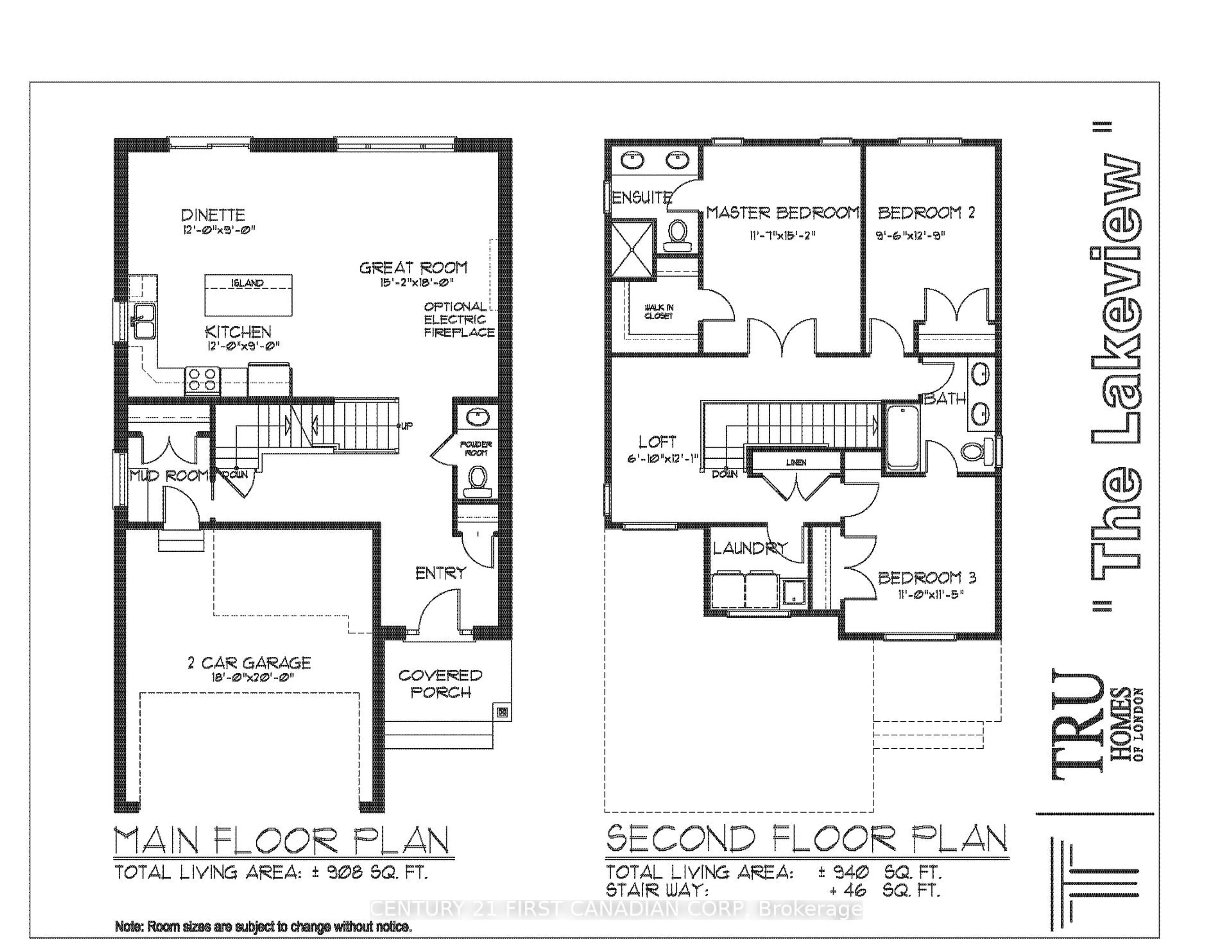 Floor plan for 34 MARCUS Ave, Southwest Middlesex Ontario N0L 1M0
