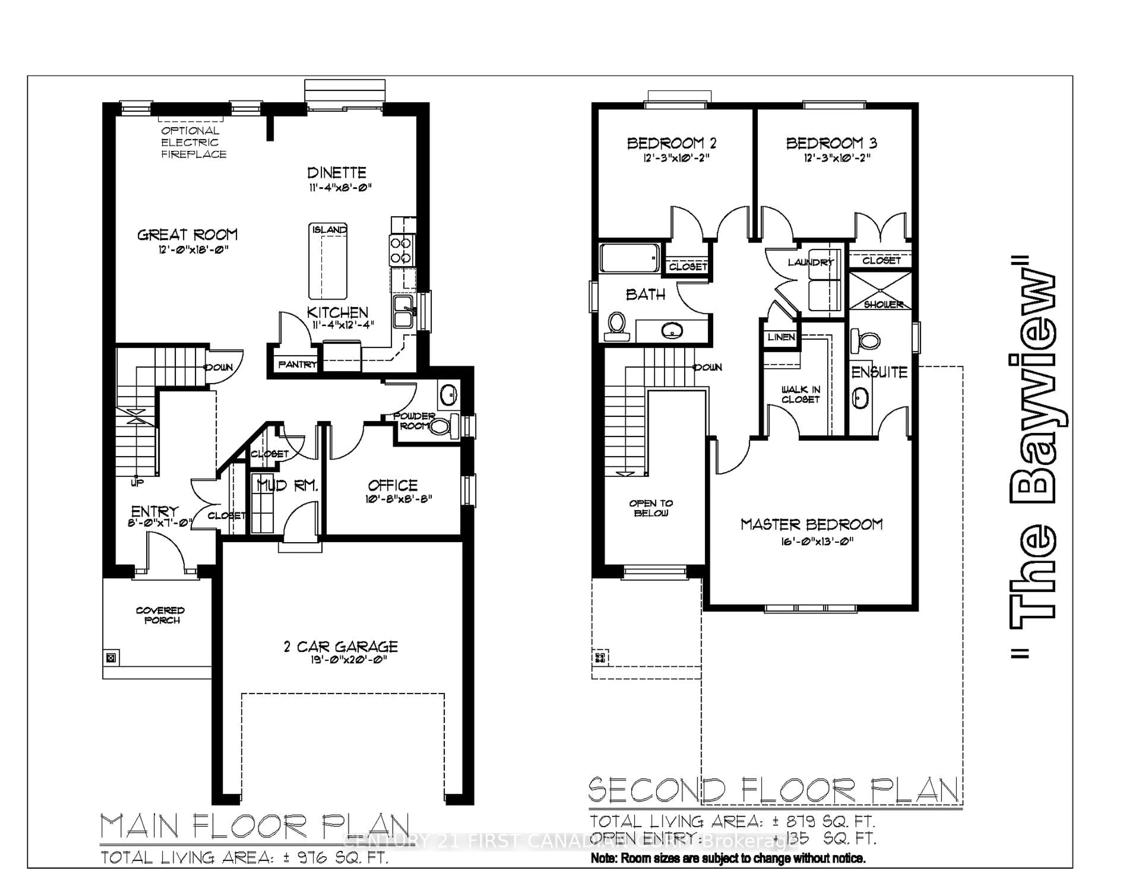 Floor plan for 32 MARCUS Ave, Southwest Middlesex Ontario N0L 1M0