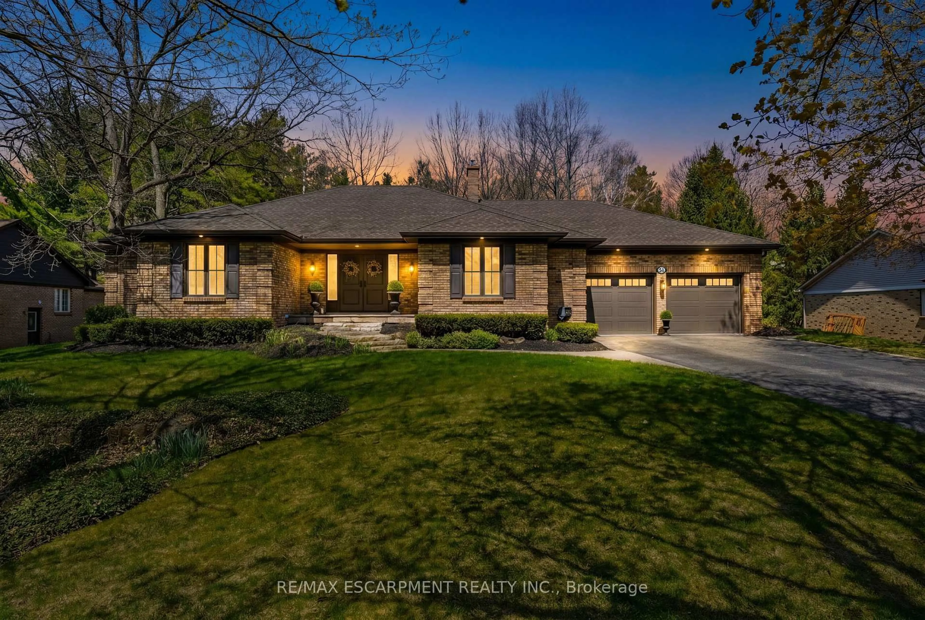 Home with brick exterior material, street for 54 Acredale Dr, Hamilton Ontario L0R 1H0